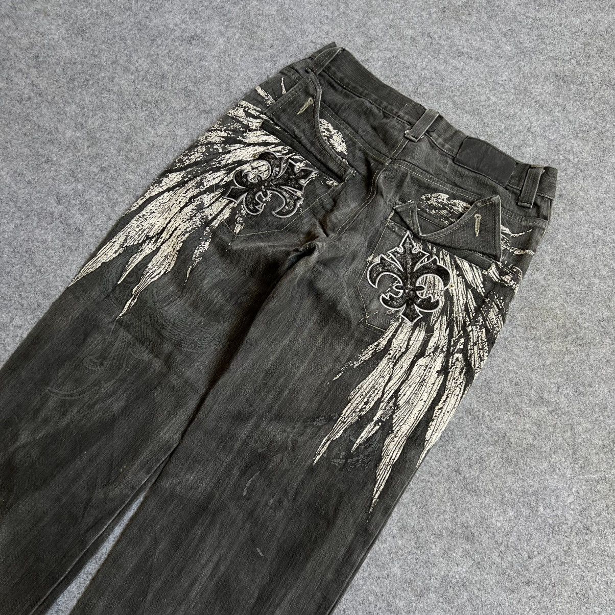 Vintage 💥Rare💥 Crazy Vintage Raw Blue Baggy Jeans Size US 34 / EU 50 - 3 Thumbnail