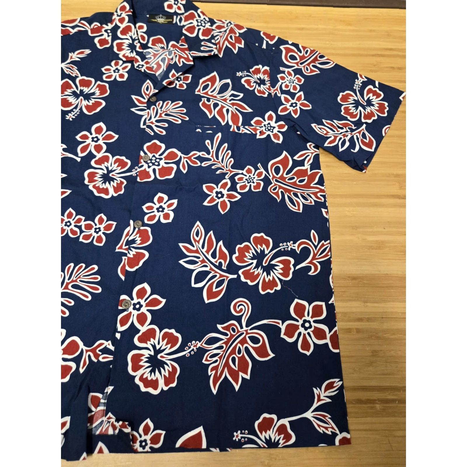 Vintage VINTAGE Royal Creations Shirt Mens XL Navy Hawaiian Floral Button Up Made in Hawaii Size US XL / EU 56 / 4 - 2 Thumbnail