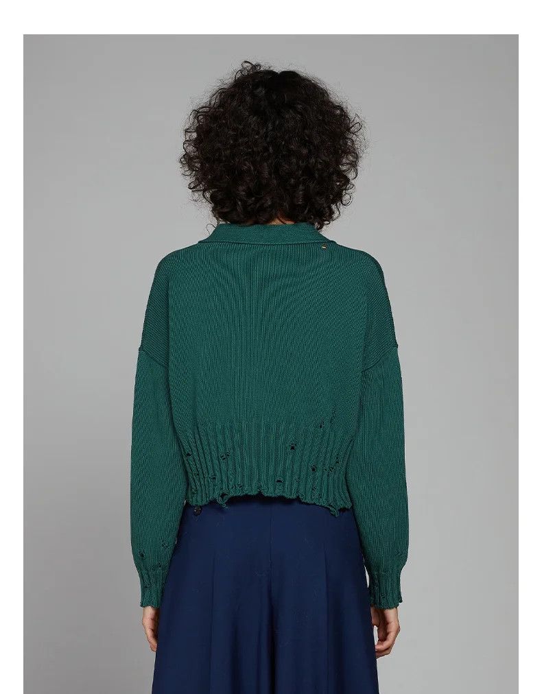 o1w1db10824 Knit Cardigan in Green
