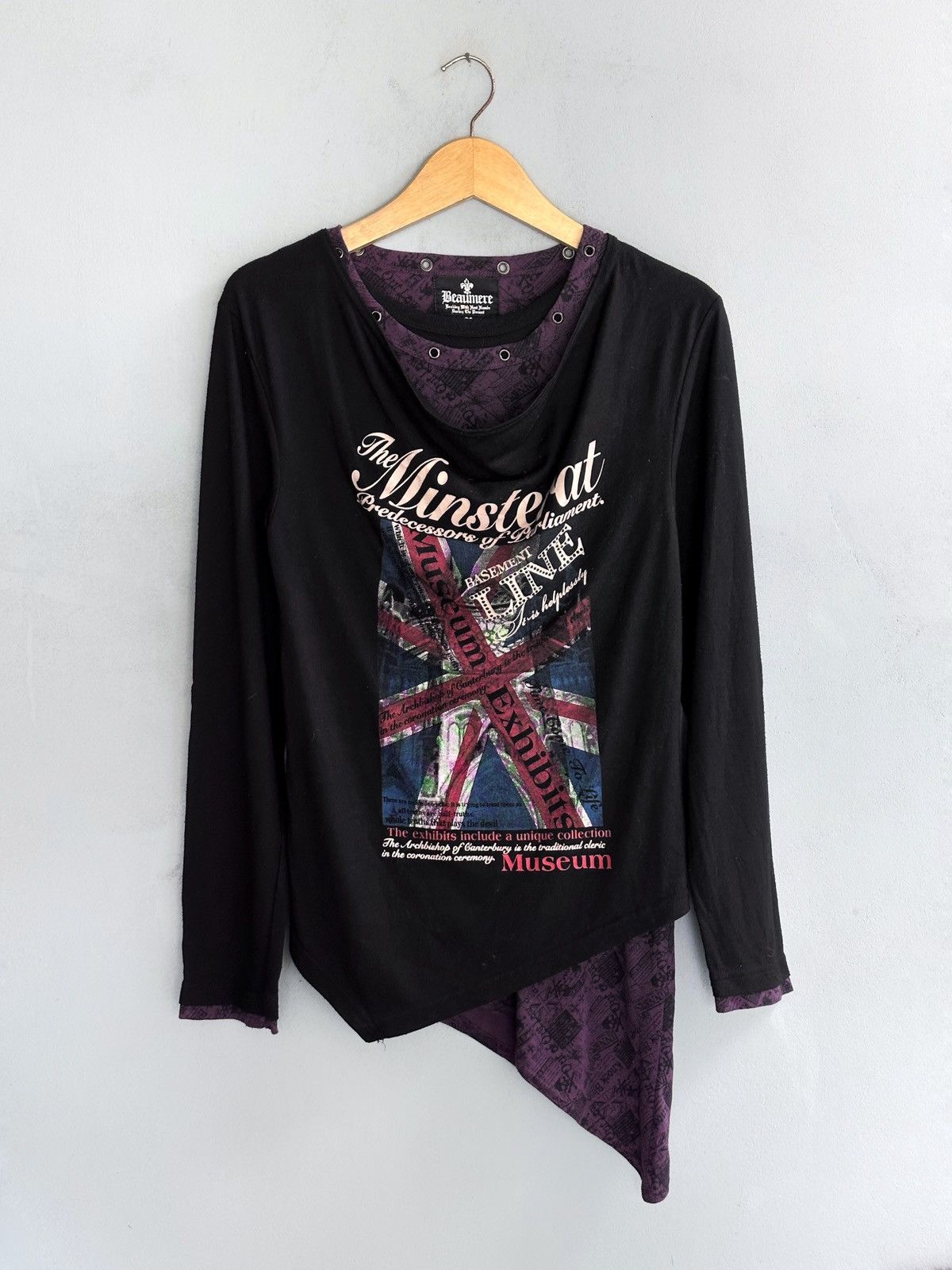 image of If Six Was Nine x Le Grande Bleu L G B Double Layers Beaumere Poem Rock Long Sleeve in Black (Size 