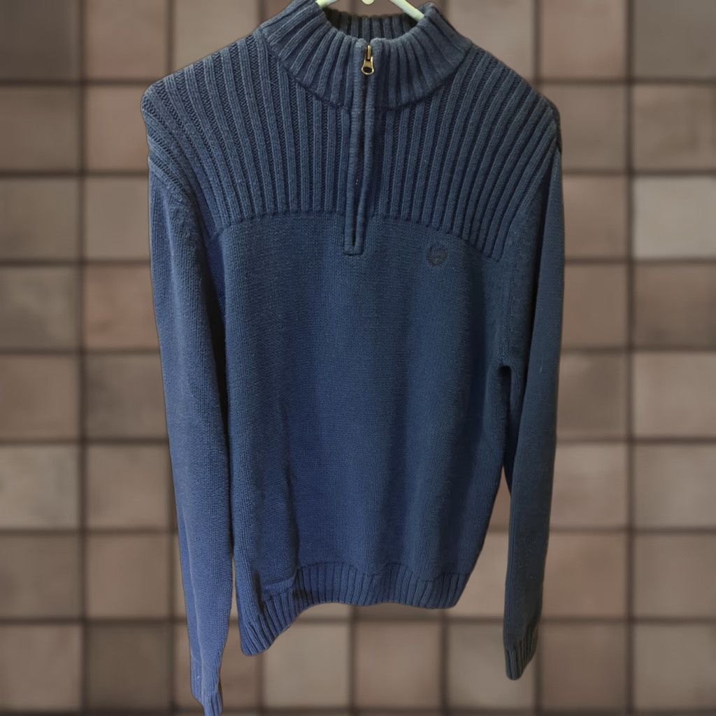 Ralph Lauren VINTAGE Ralph Lauren Chaps Sweater Adult Medium Blue 90s Pullover Long Sleeve Casual Mens Size US M / EU 48-50 / 2 - 1 Thumbnail