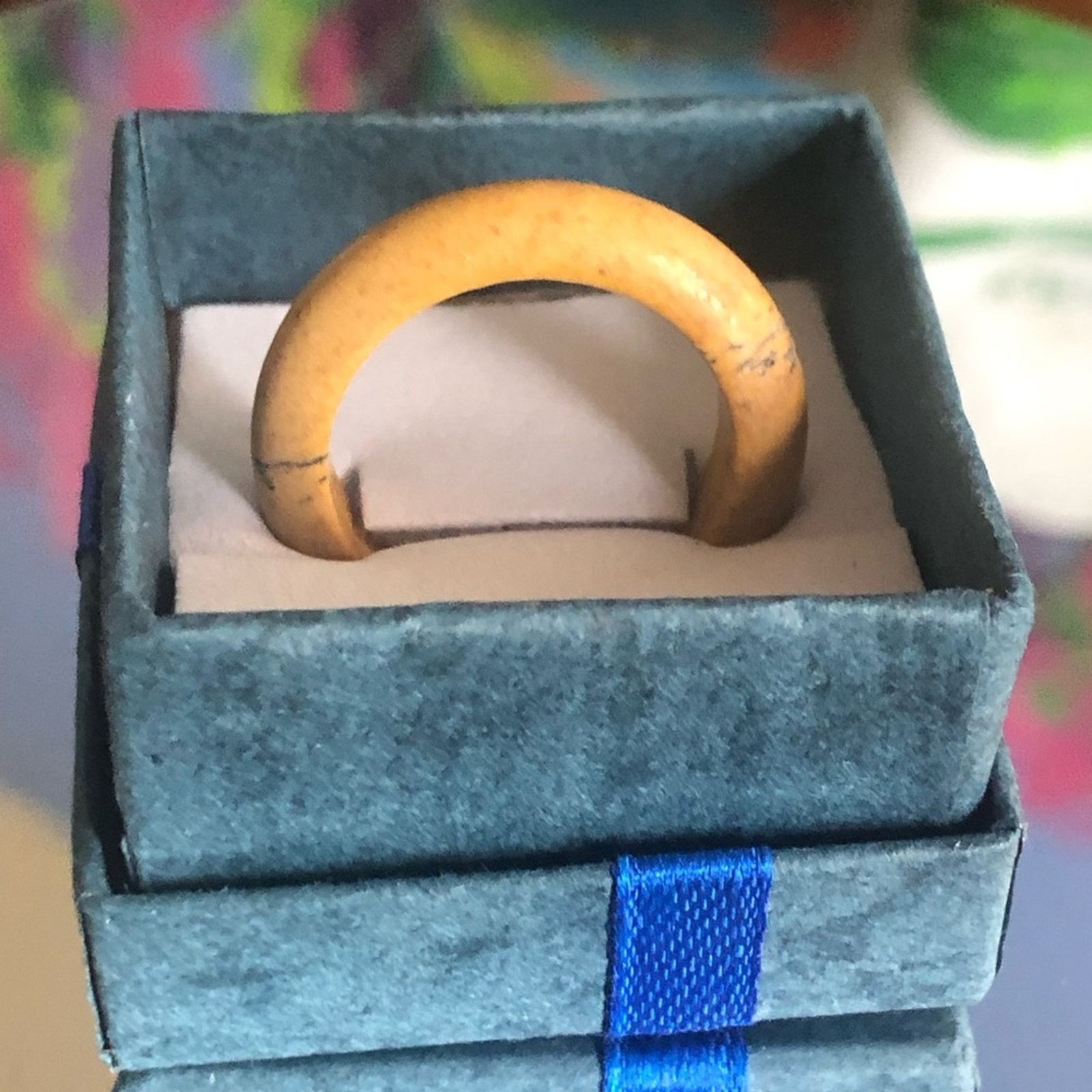 Handmade Handcrafted genuine picture jasper stone band ring 8.5 Size ONE SIZE - 1 Thumbnail