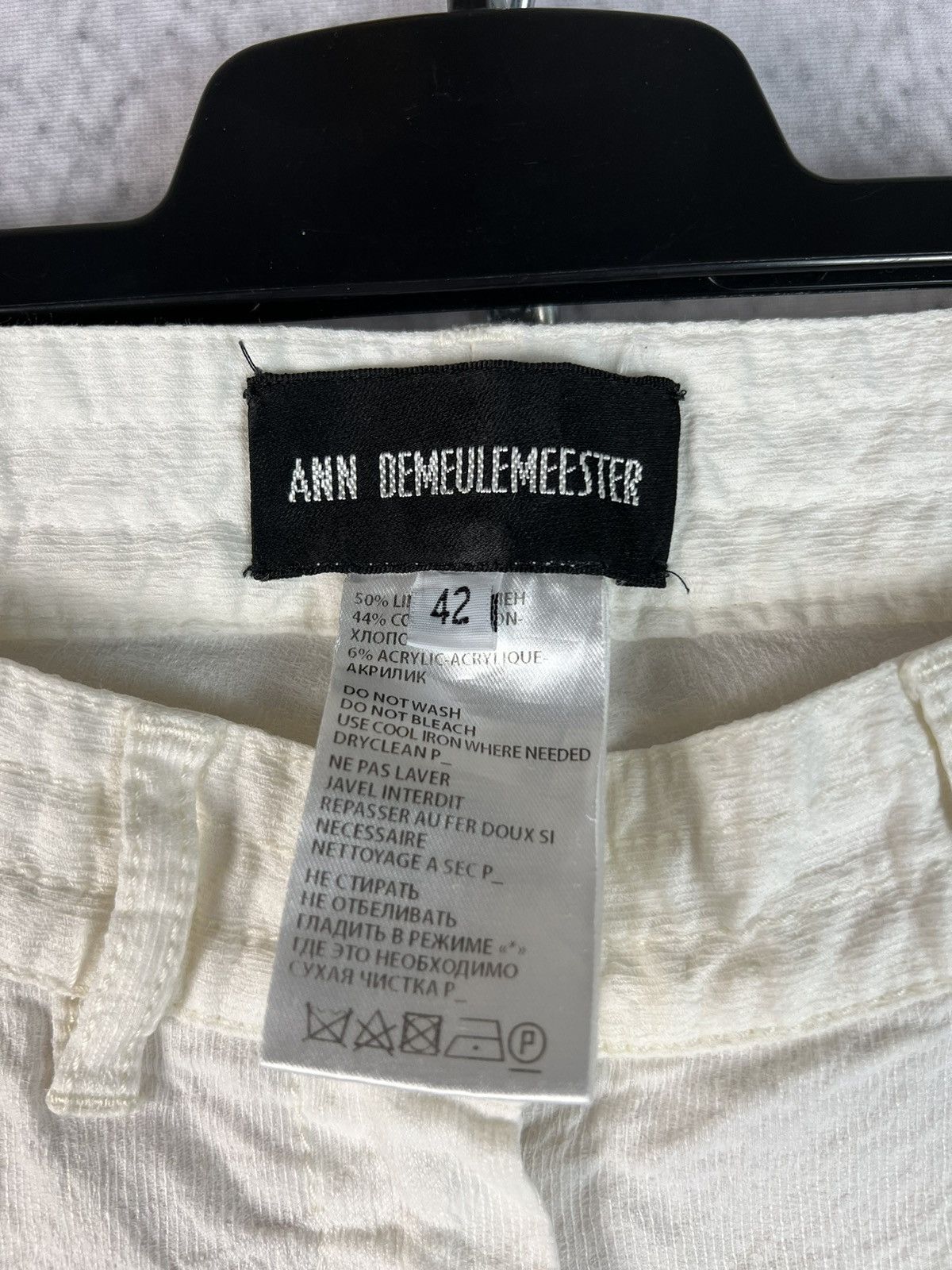 Ann Demeulemeester Ann Demeulemeester white Linen Pants Size 40 Size 30" / US 8 / IT 44 - 3 Thumbnail