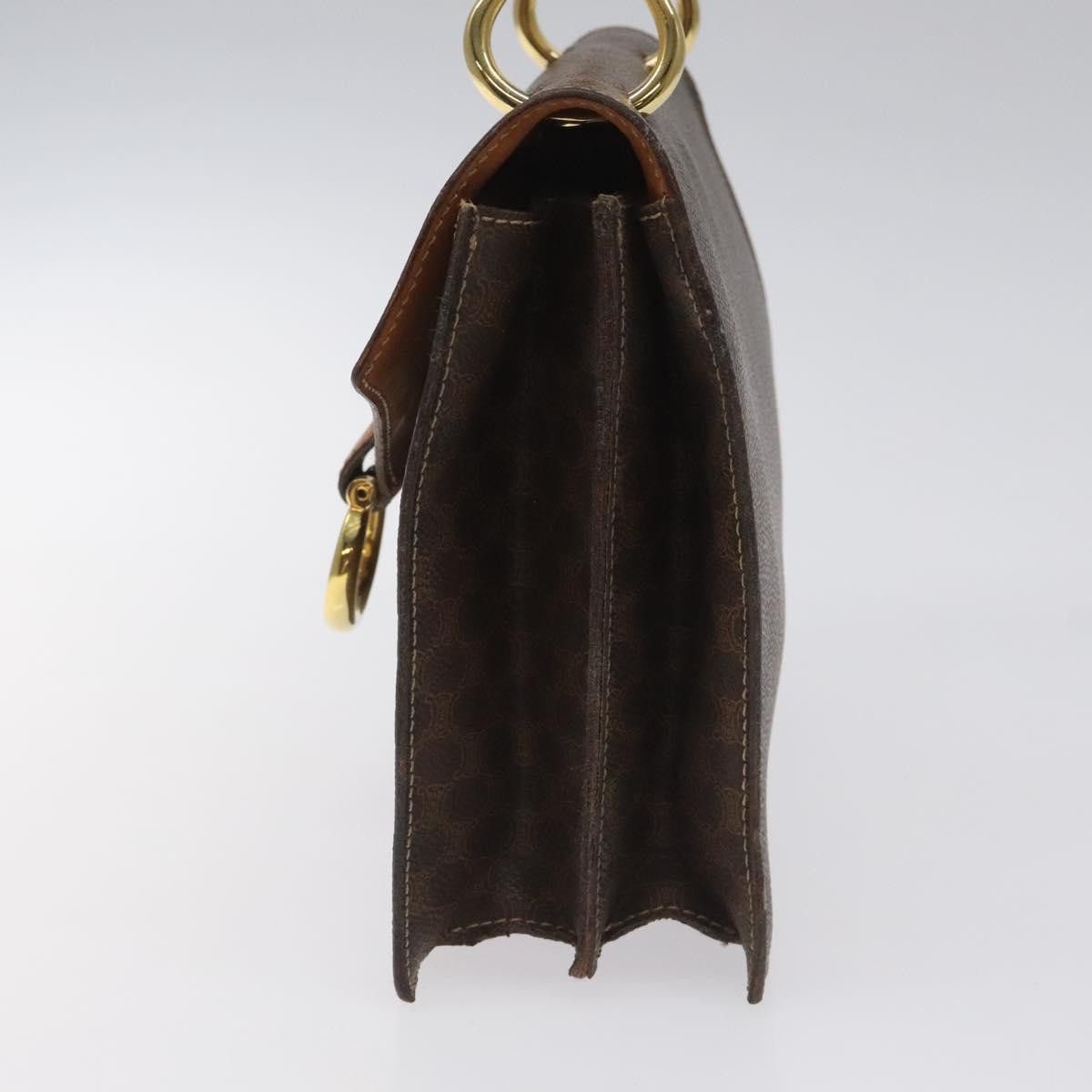 Celine CELINE Macadam Canvas Hand Bag Pvc Leather Brown Gold Size ONE SIZE - 5 Thumbnail