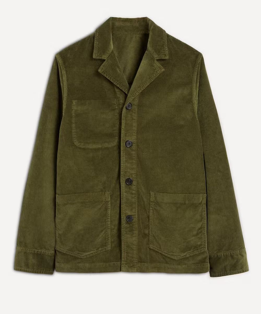 Officine Generale o1mle1025 Banjamin Modal Corduroy Jacket in Green Size US S / EU 44-46 / 1 - 1 Thumbnail