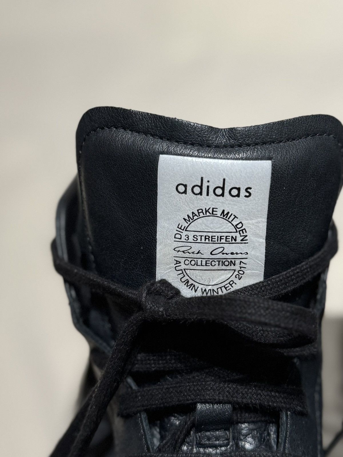 Rick Owens AW17 MASTODON PRO RICK OWENS ADIDAS BLACK MILK SNEAKERS Size US 10.5 / EU 43-44 - 7 Thumbnail