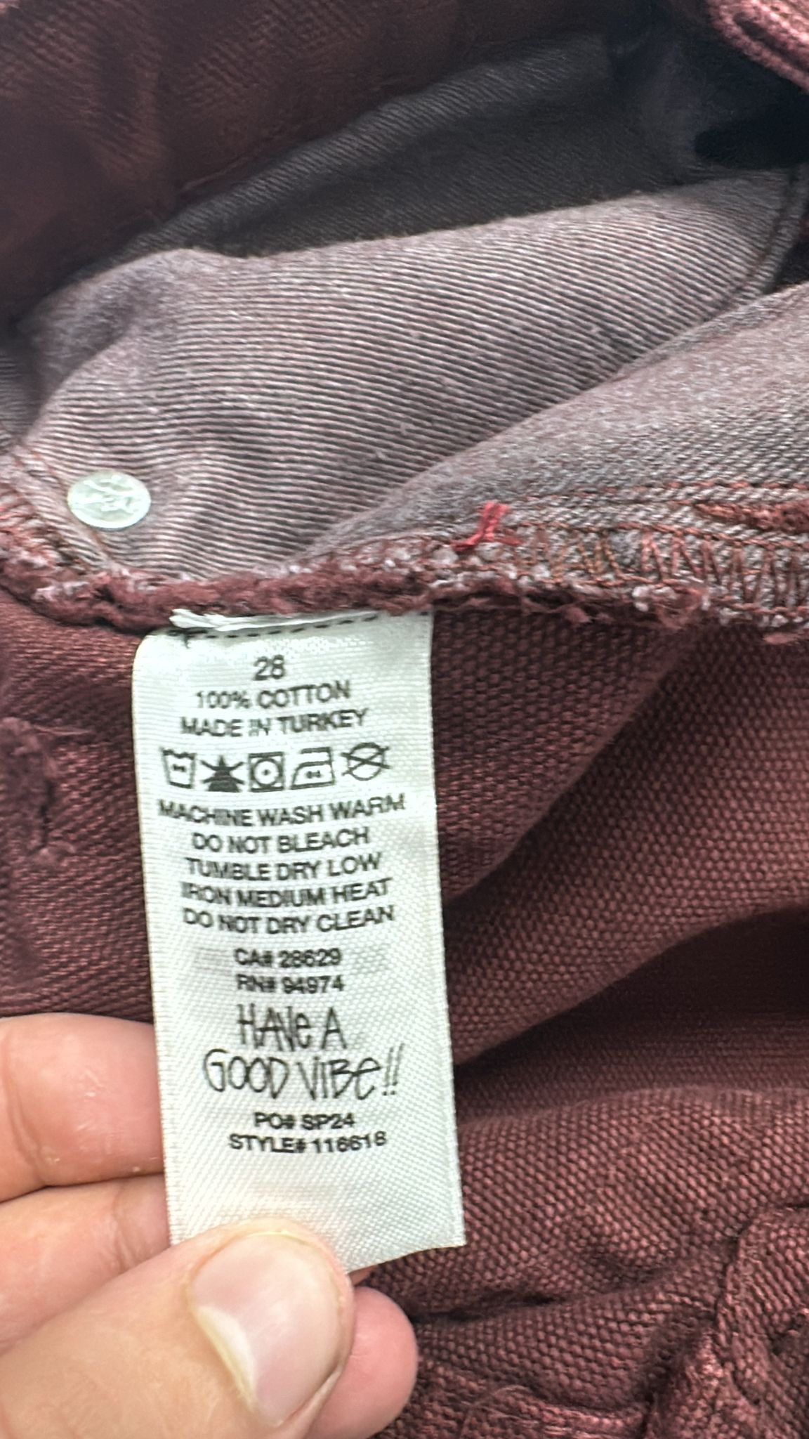 Stussy Stussy Big Ol Jean Wine Size 28 Size US 28 / EU 44 - 7 Thumbnail