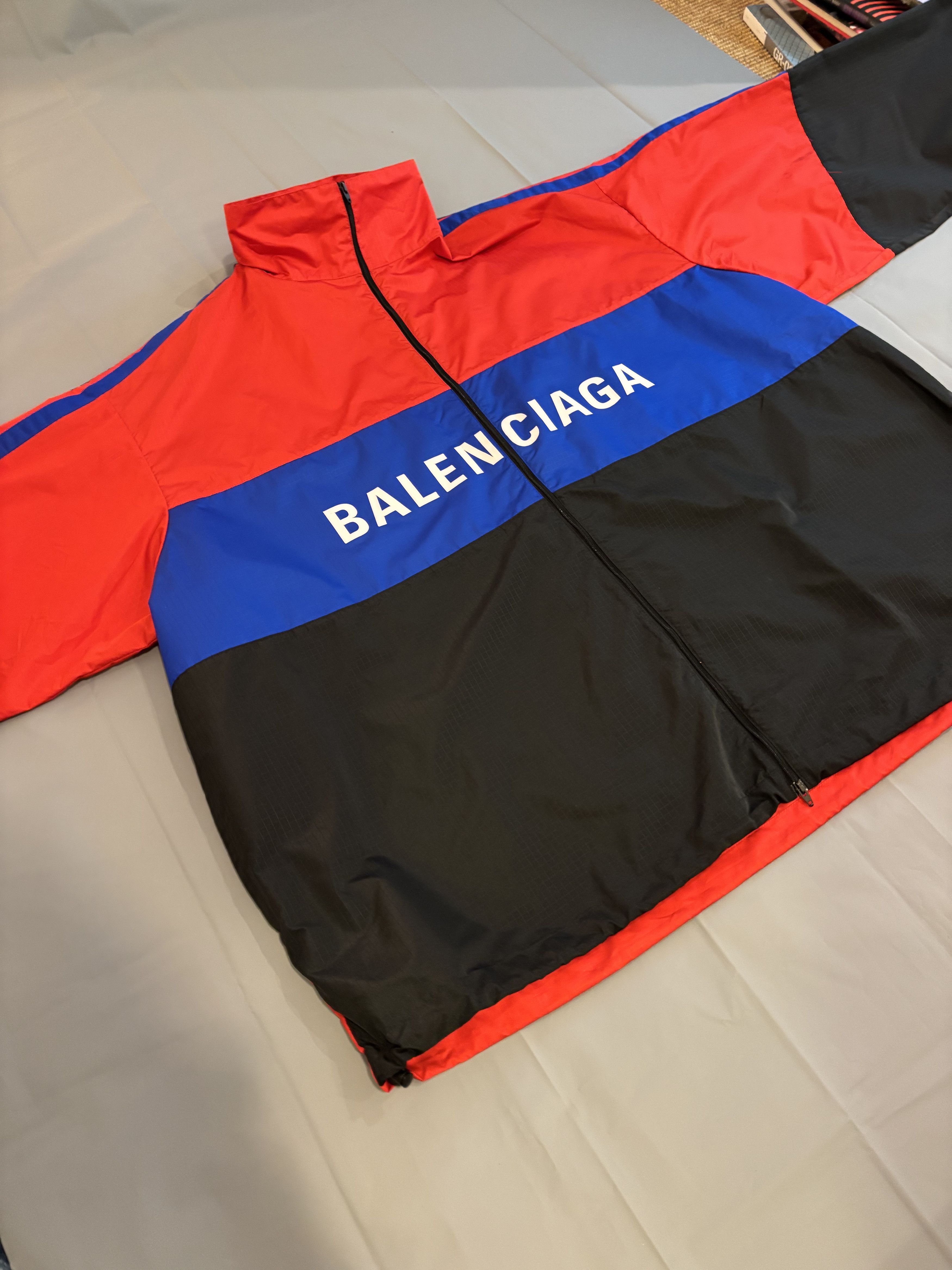 Balenciaga Coach jacket oversize Balenciaga rouge bleu noir Size US XL / EU 56 / 4 - 5 Thumbnail