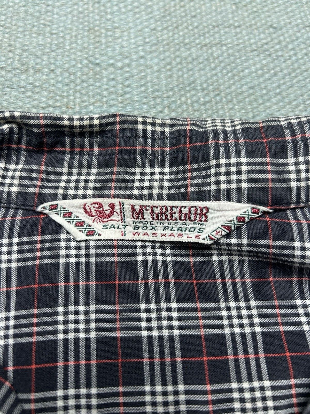 Vintage VTG 1950s button shirt loop collar rayon plaid Mcgregor M Size US M / EU 48-50 / 2 - 5 Thumbnail