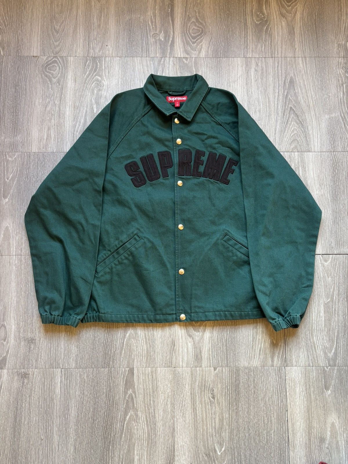 Supreme Supreme Green Arc Logo Coach Jacket SS25 Size US M / EU 48-50 / 2 - 1 Thumbnail