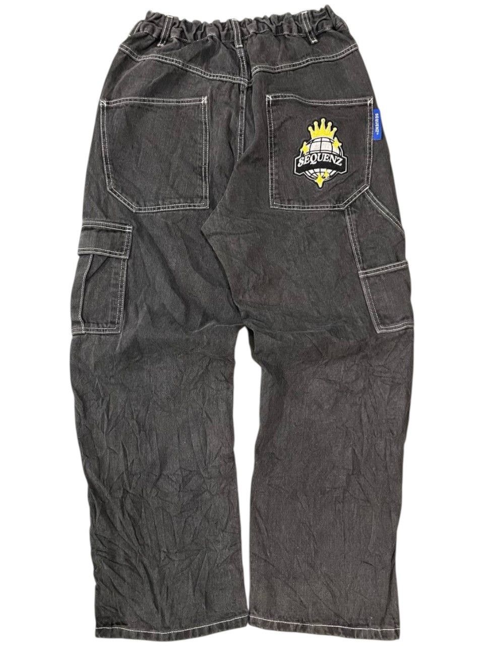Japanese Brand Y2K BAGGY SEQUENZ FULL PATCH Size US 34 / EU 50 - 2 Thumbnail
