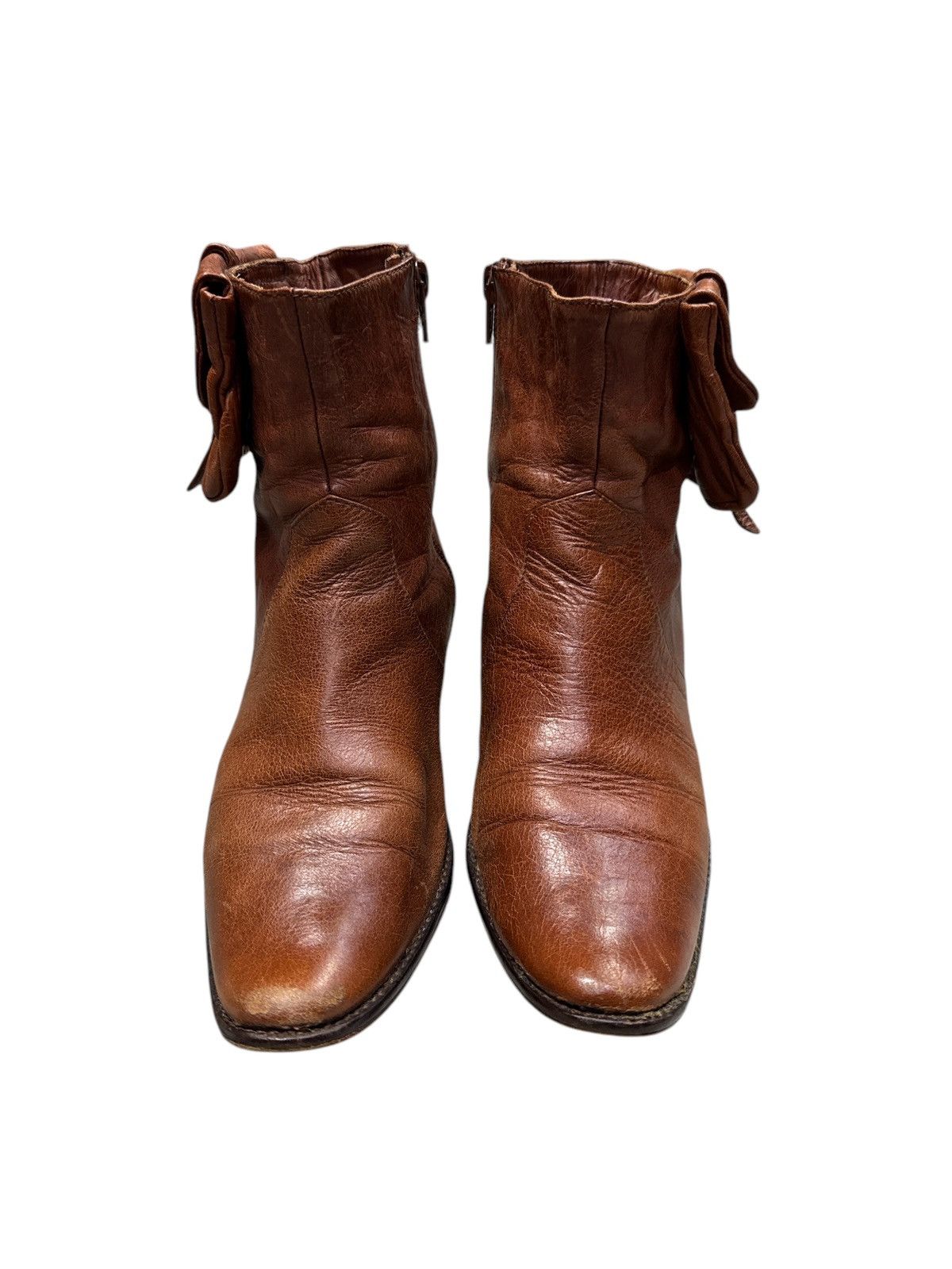 Issey Miyake TSUMORI CHISATO WALL LEATHER ANKLE BOOTS M Size US 6.5 / IT 36.5 - 2 Thumbnail