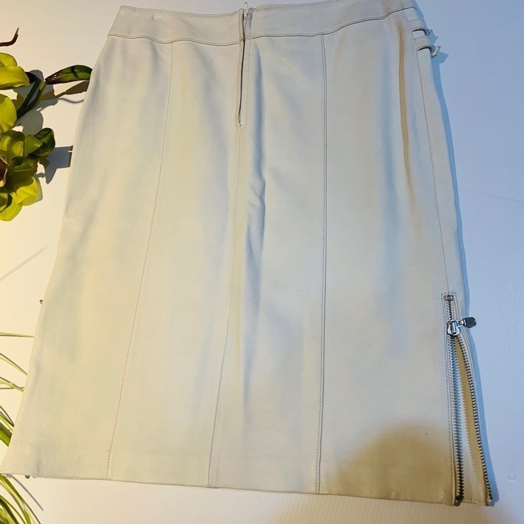 Danier Danier Genuine leather beige skirt size 4 Size 27" / US 4 / IT 40 - 6 Thumbnail