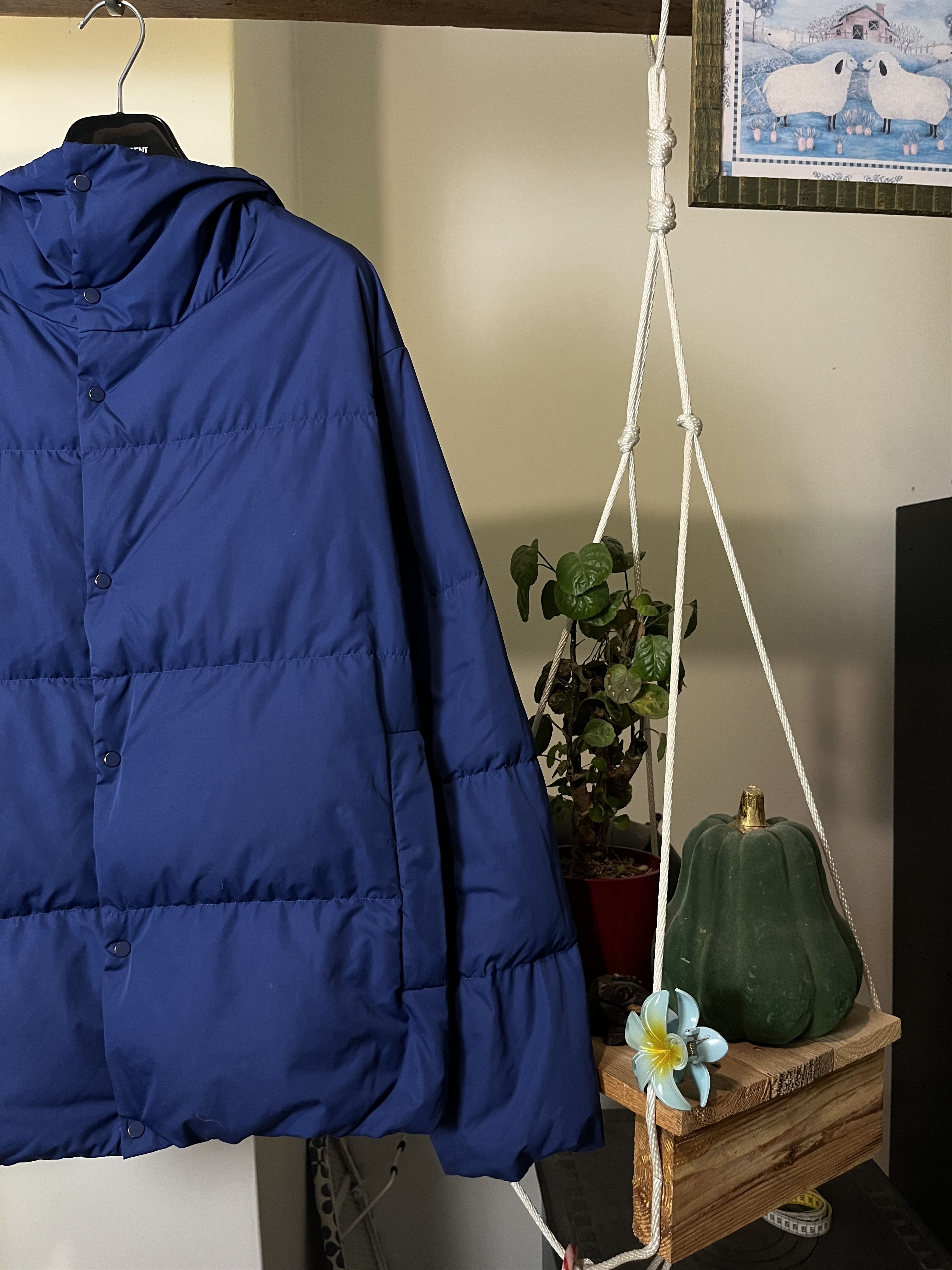 Cos × Japanese Brand Viral COS Puffer Down Blue Jacket Size S / US 4 / IT 40 - 4 Thumbnail