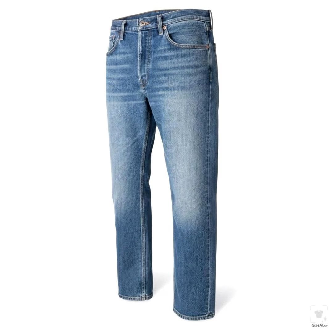 Levi's Levi's 505 Jeans Mens 32x30 Blue Medium Wash Tapered Slim Denim Zip Fly Size US 32 / EU 48 - 2 Thumbnail