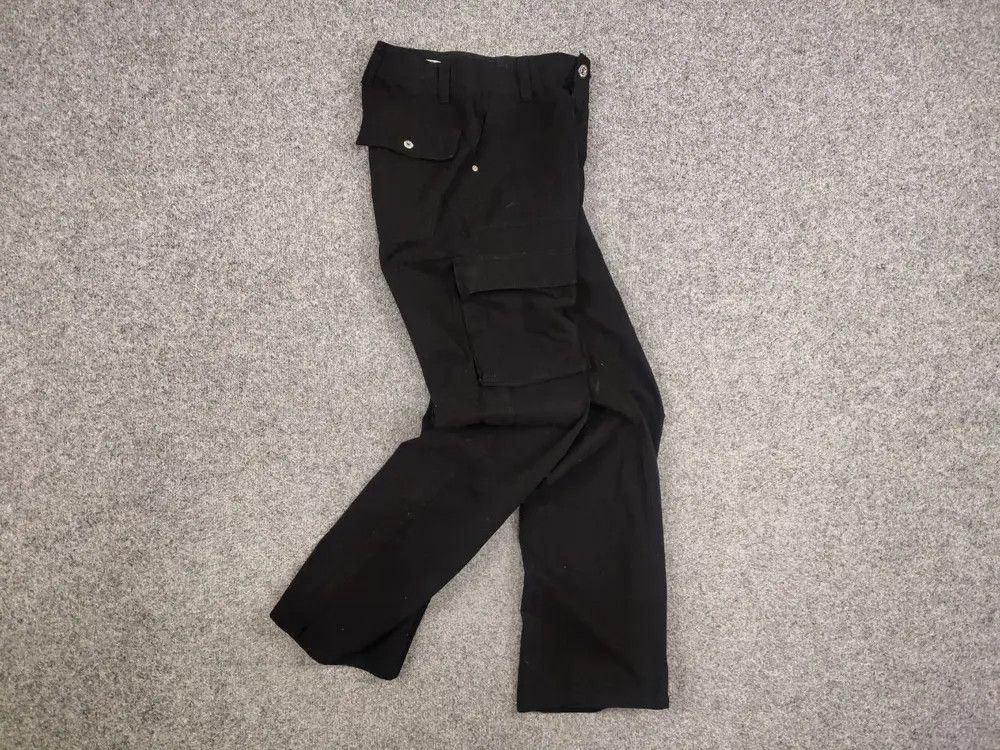 Vintage Vintage 90's Japanese Black Baggy Cargo Pants Y2K Hype Style Size US 29 - 6 Thumbnail