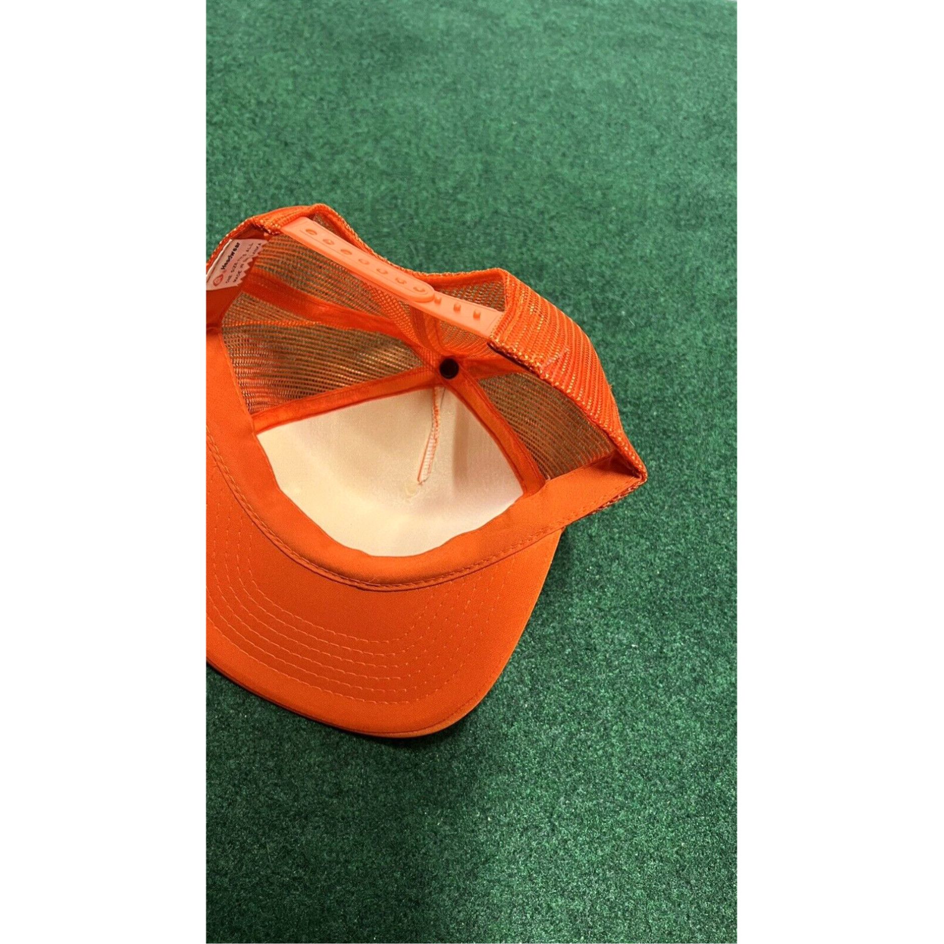 Vintage Vintage Lowrider Chicano Hat Y2K One Size Snapback Foam Trucker Hat Orange Size ONE SIZE - 3 Thumbnail