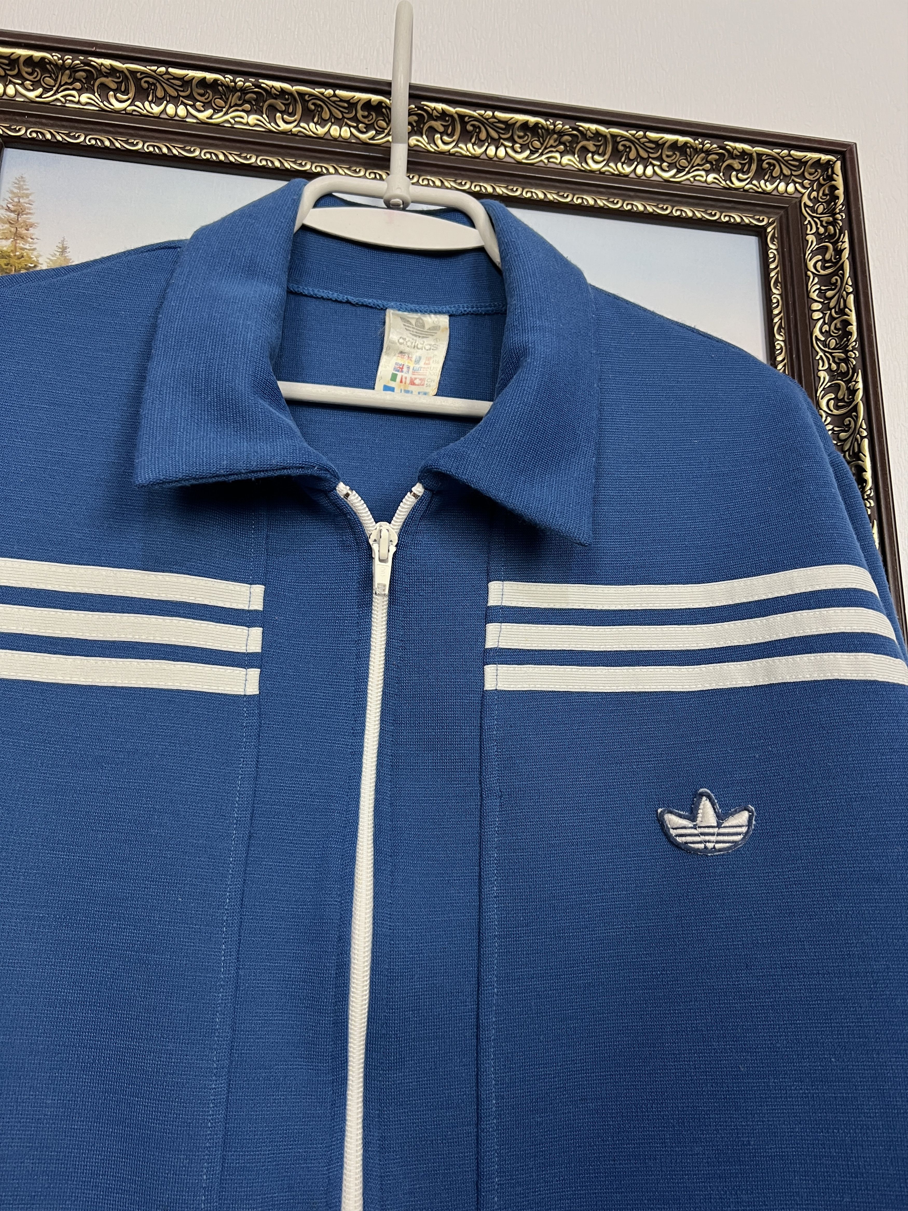 Adidas Vintage 80's Schwahn West Germany Jacket Blue Track Top Size US XXL / EU 58 / 5 - 4 Thumbnail