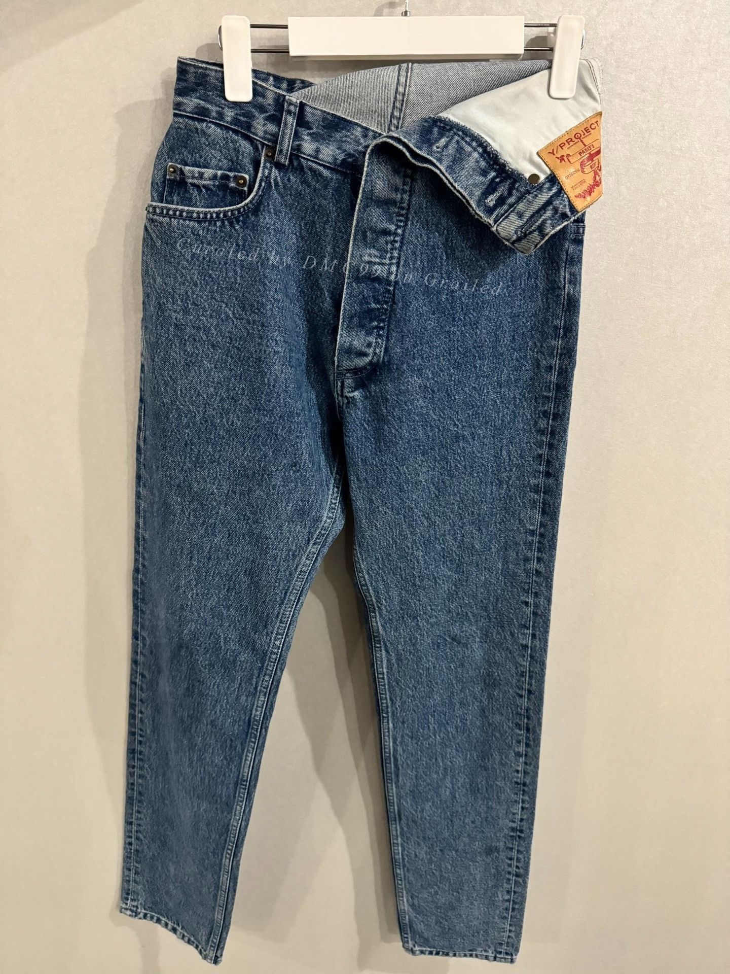 DEN IM by SIKI IM Y/Project Blue Asymmetric Waist Jeans Size 29" - 1 Thumbnail