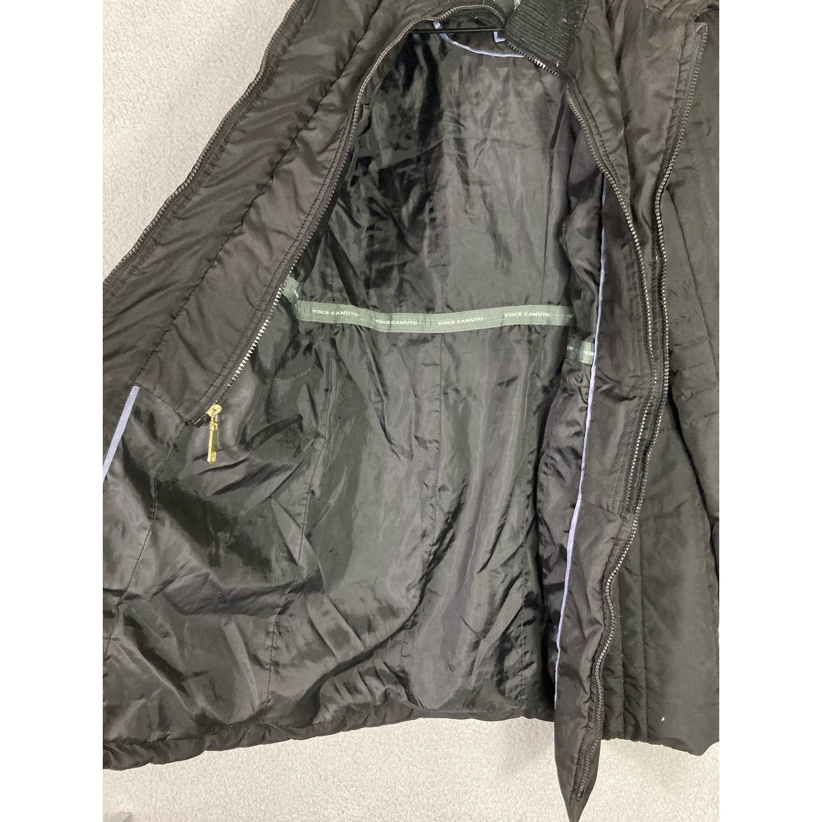 Designer × Vince Camuto Vince Camuto Women's Medium Black Down Parka Hooded Size M / US 6-8 / IT 42-44 - 6 Thumbnail