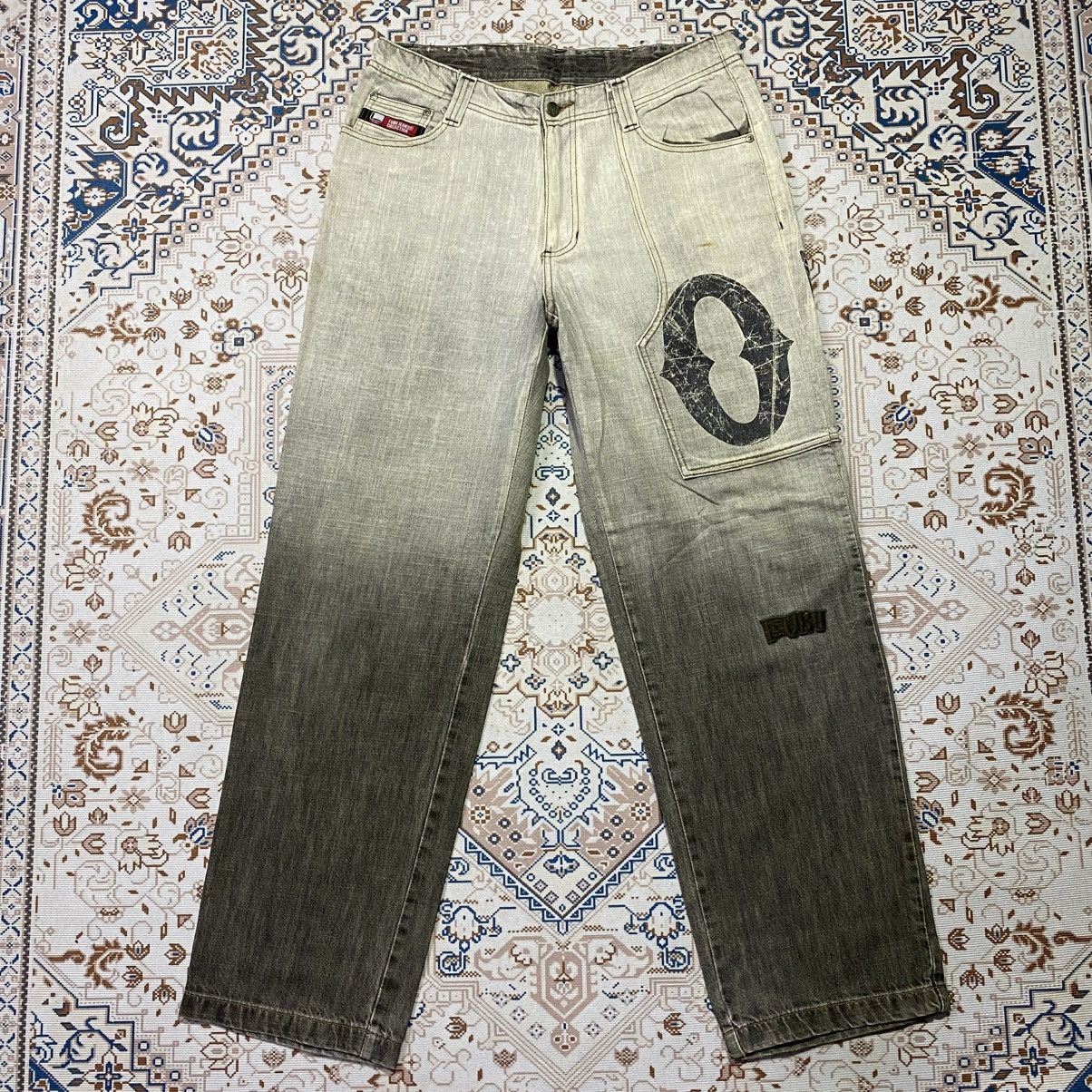Fubu × Vintage 2000S Y2K FUBU GRADIENT DYED JEANS PANTS Size US 34 / EU 50 - 3 Thumbnail