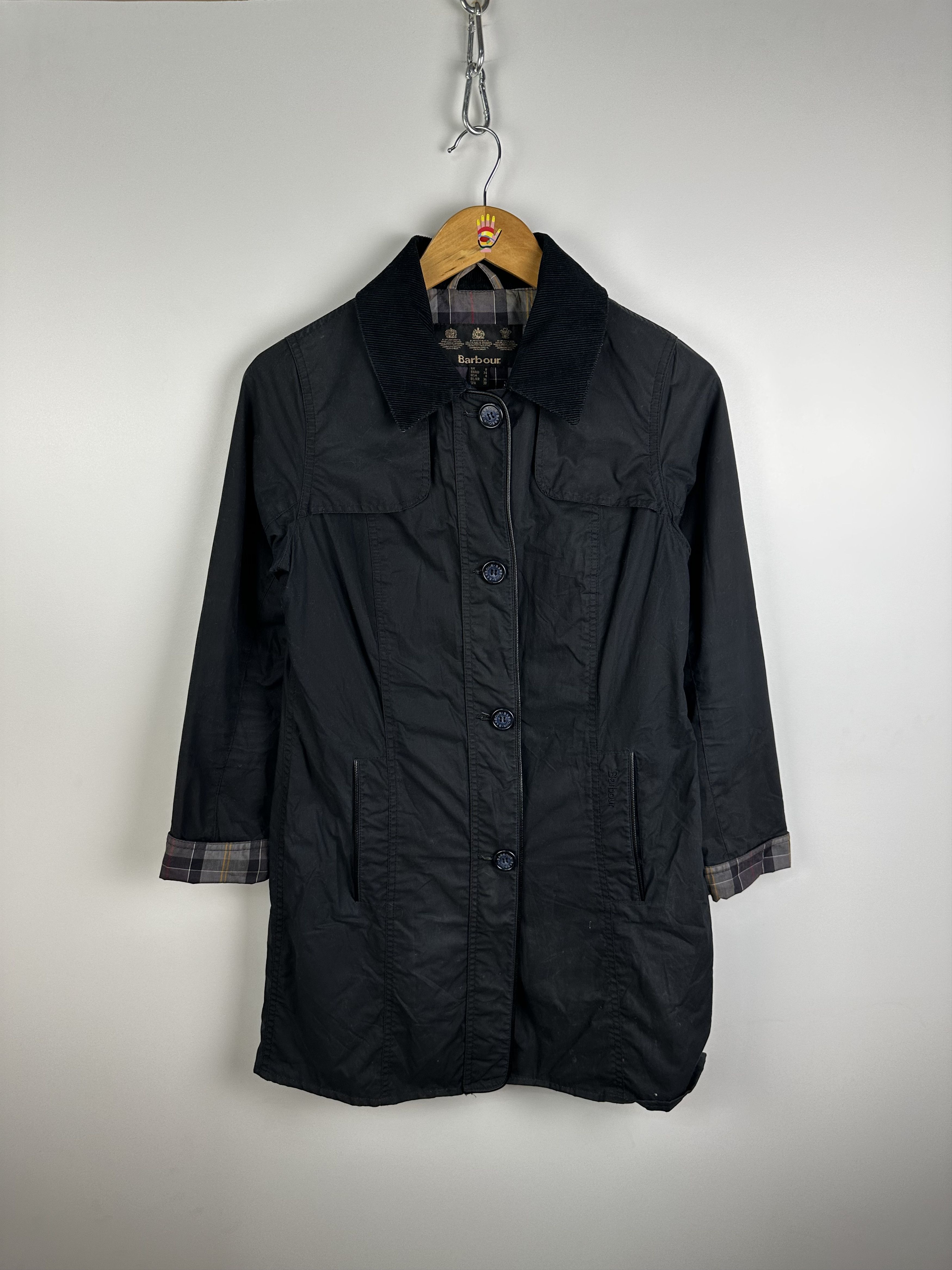 Barbour Women’s Barbour Grasmoor Waxed Jacket Coat Black Size US4 Size S / US 4 / IT 40 - 1 Preview