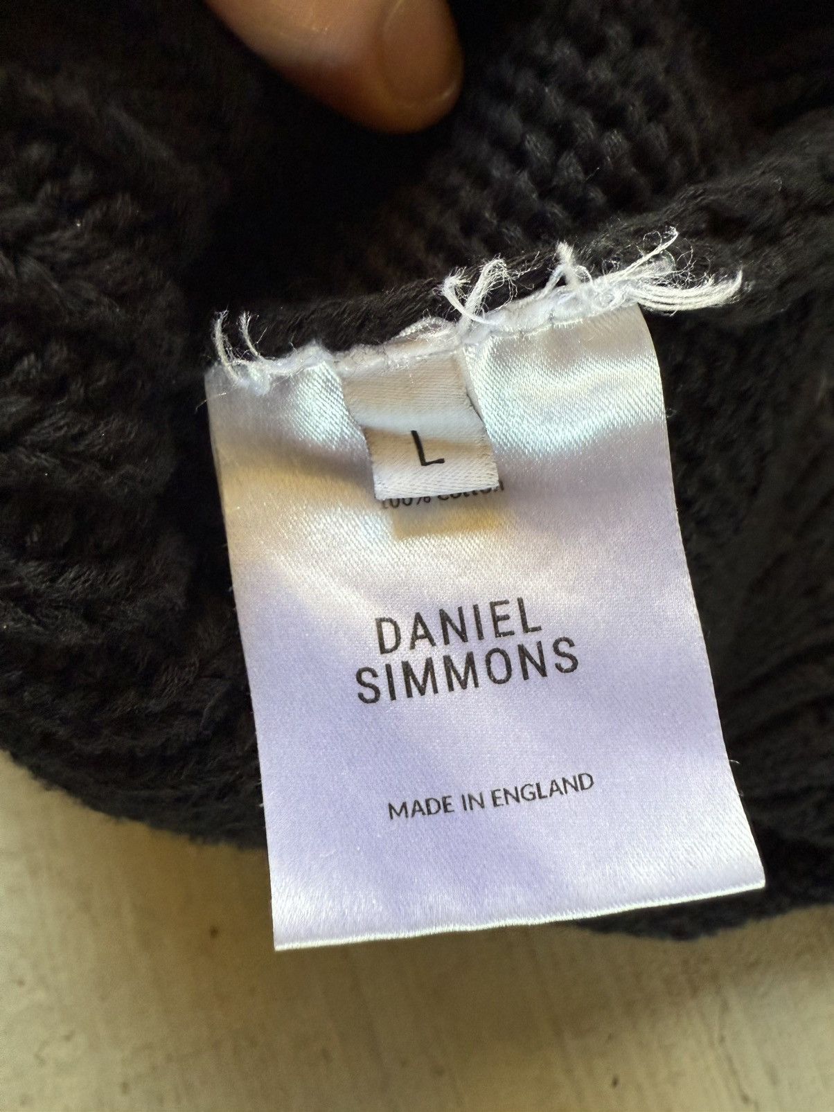 Daniel Simmons Distressed cotton knit sweater Size US L / EU 52-54 / 3 - 4 Thumbnail