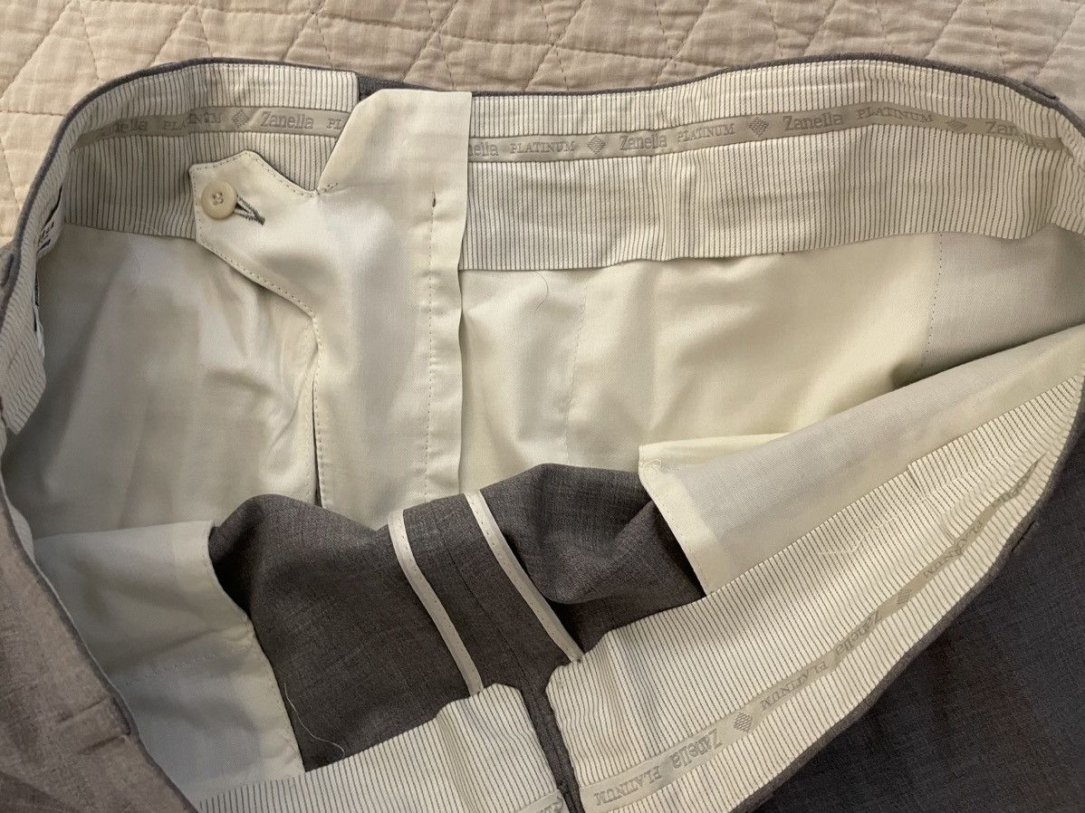 Zanella 'Todd' Super 120's Wool Serge Tropical Weight Trouser Size 38R - 12 Thumbnail