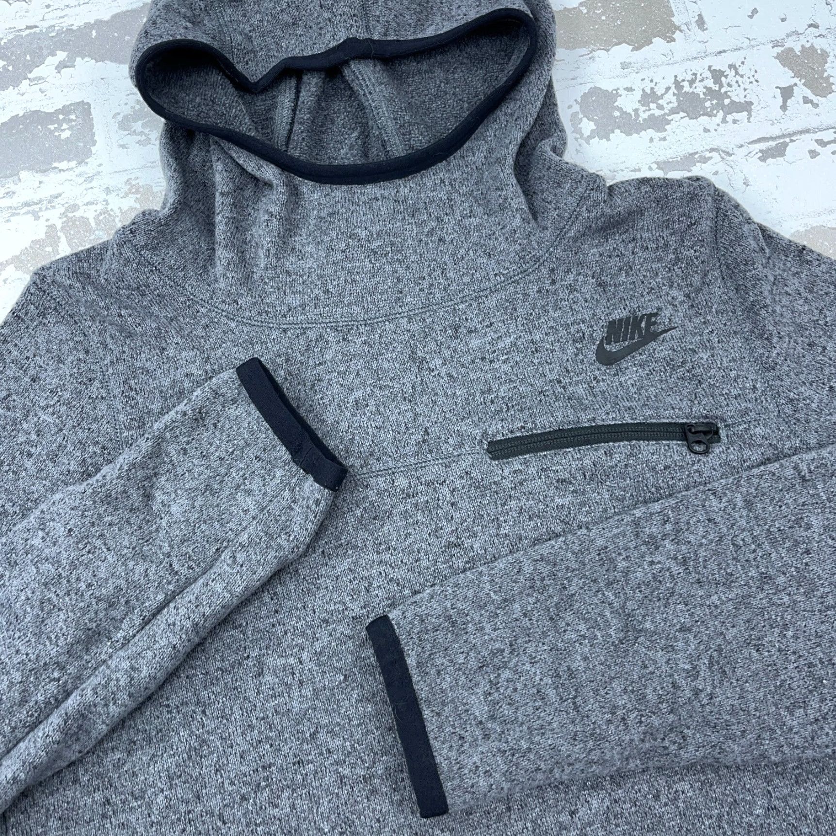 Nike Nike Hoodie Women Medium Gray Pullover Summit Sweatshirt Mock Heather Tech Size M / US 6-8 / IT 42-44 - 4 Thumbnail