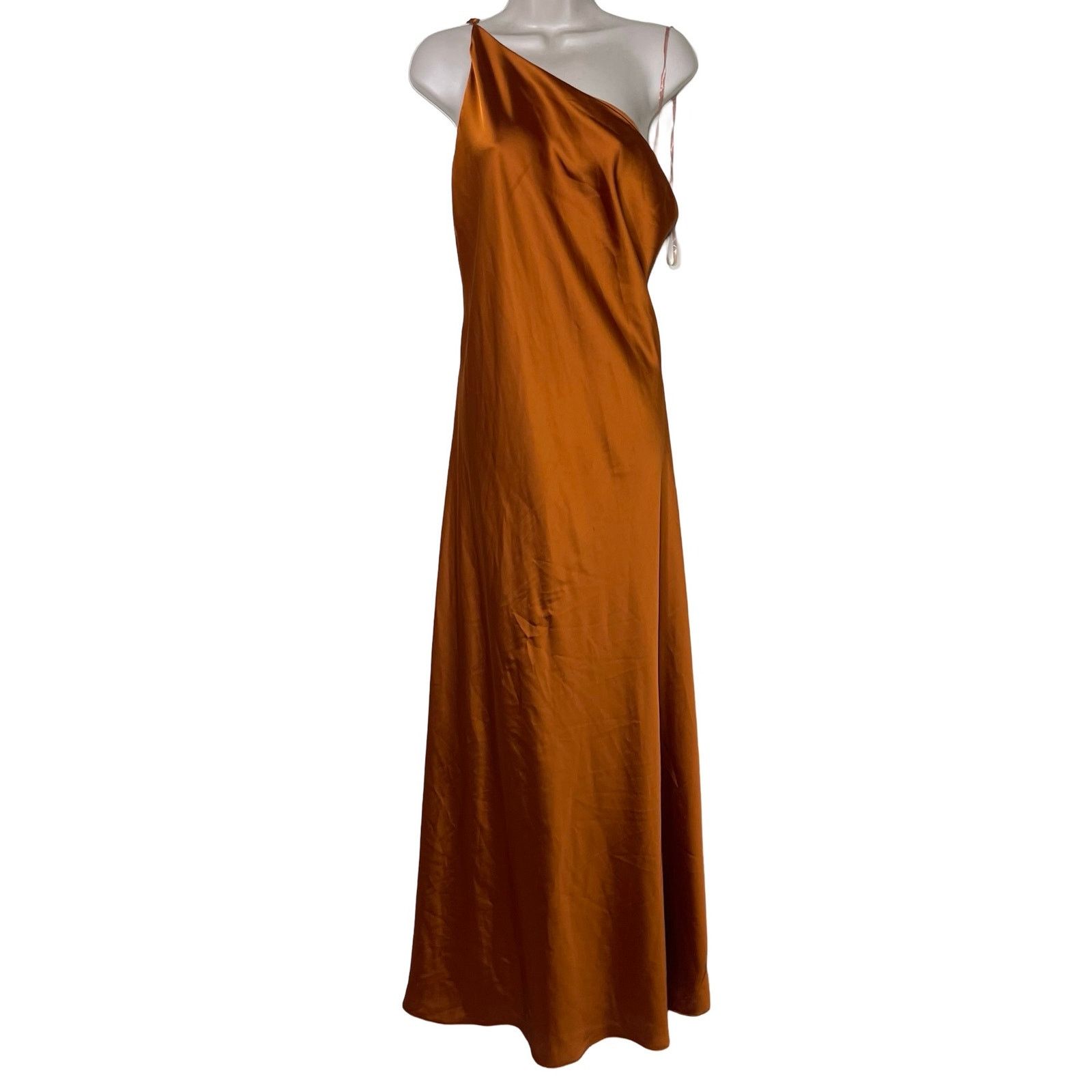 Other Obando One Shoulder Maxi Gown Dress in Burnt Orange crepe 8 Size M / US 6-8 / IT 42-44 - 2 Thumbnail