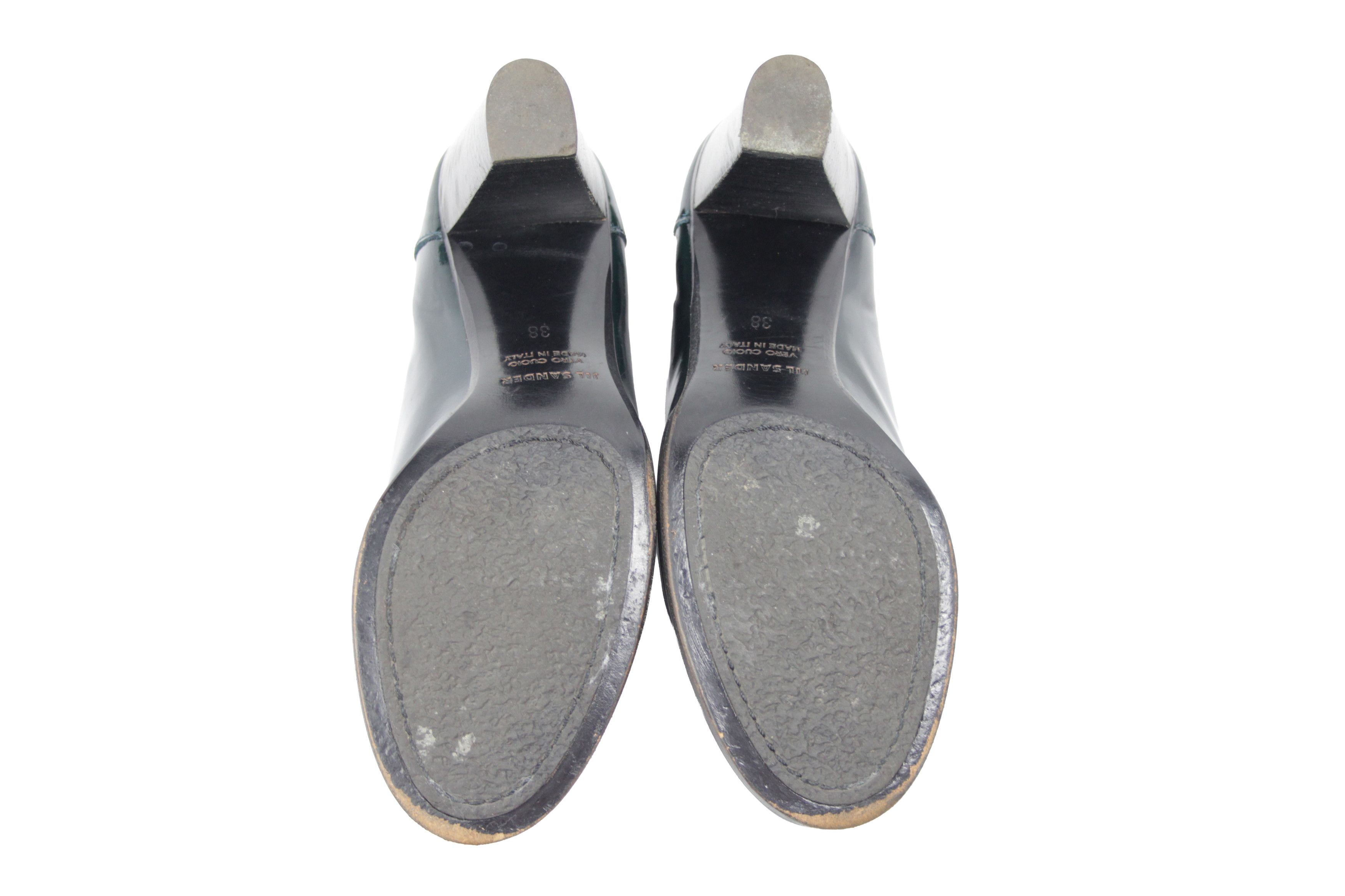 Jil Sander Patent Leather Y2K Heeled Loafers Size US 8 / IT 38 - 11 Thumbnail