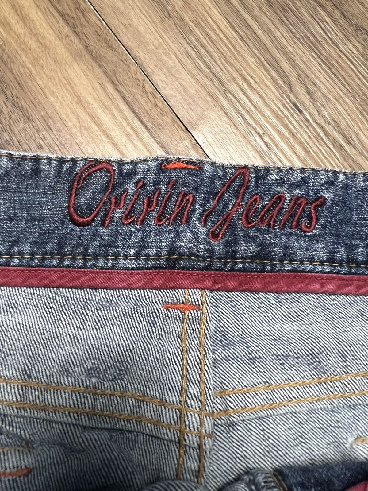 Japanese Brand Vintage Ovrivin Bootcut Jeans with Cargo Flap Pockets (43) Size US 37 - 9 Thumbnail