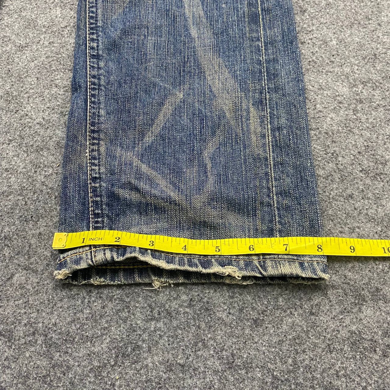 Edwin 💥Best Offer💥Vintage Edwin Blue Trip Distressed Denim Size US 31 - 8 Thumbnail