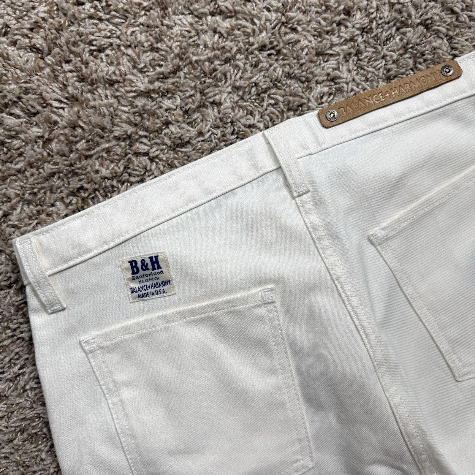 Harmony × Vintage Vintage Balance & Harmony Kempel Japan White Fatigue Shorts Size US 31 - 7 Thumbnail