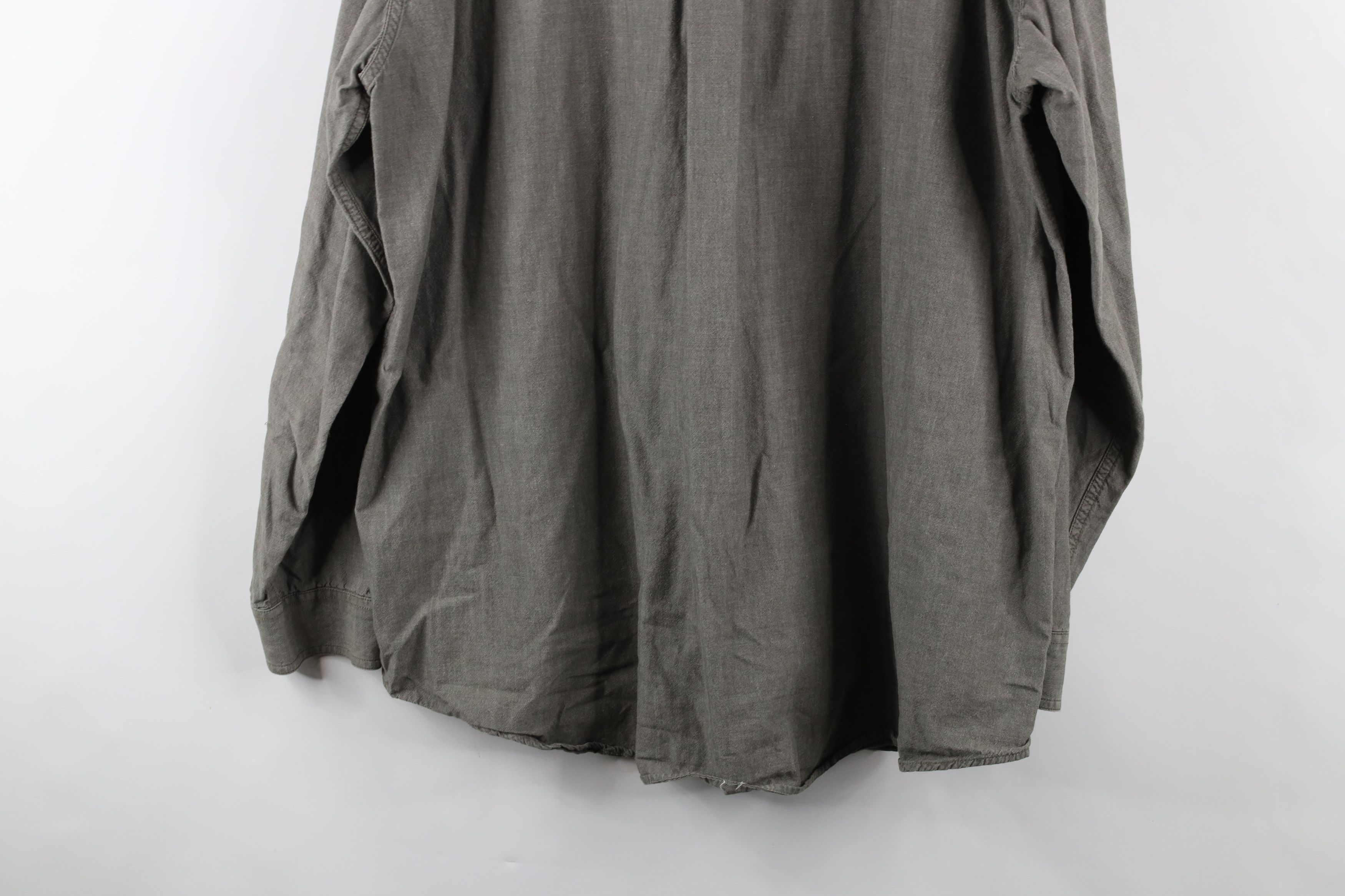 L.L. Bean × Vintage Vintage 90s LL Bean Collared Button Down Shirt Green Cotton Size US XL / EU 56 / 4 - 13 Thumbnail