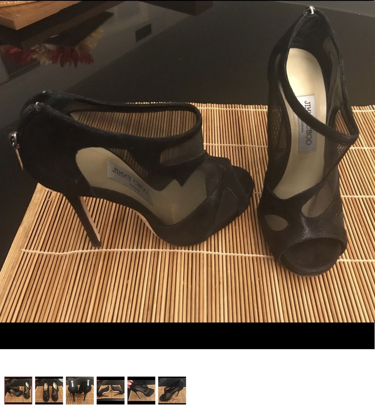 Jimmy Choo Jimmy Choo Peep Toe Heel Booties Size US 6 / IT 36 - 4 Thumbnail