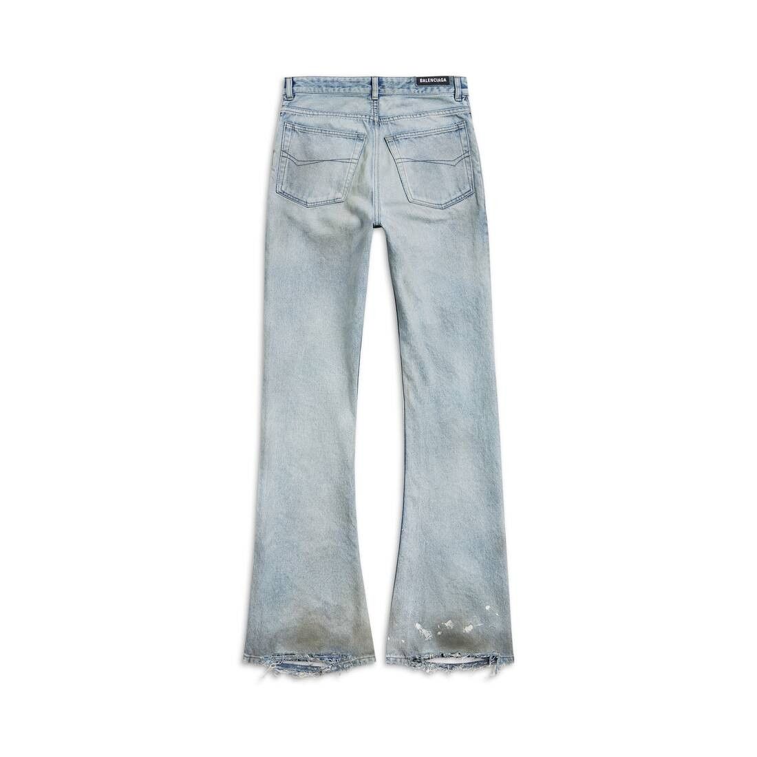 Balenciaga o1bcso1str1025 Dup / Bootcut Pants in Blue Size 26" / US 2 / IT 38 - 2 Thumbnail