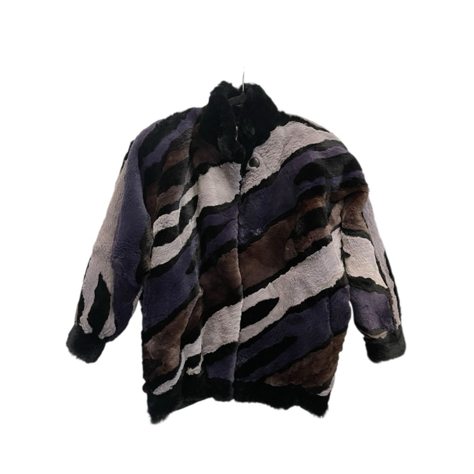 Neiman Marcus Neiman Marcus Striped Faux Fur Coat Women's Jacket Size ONE SIZE - 1 Thumbnail