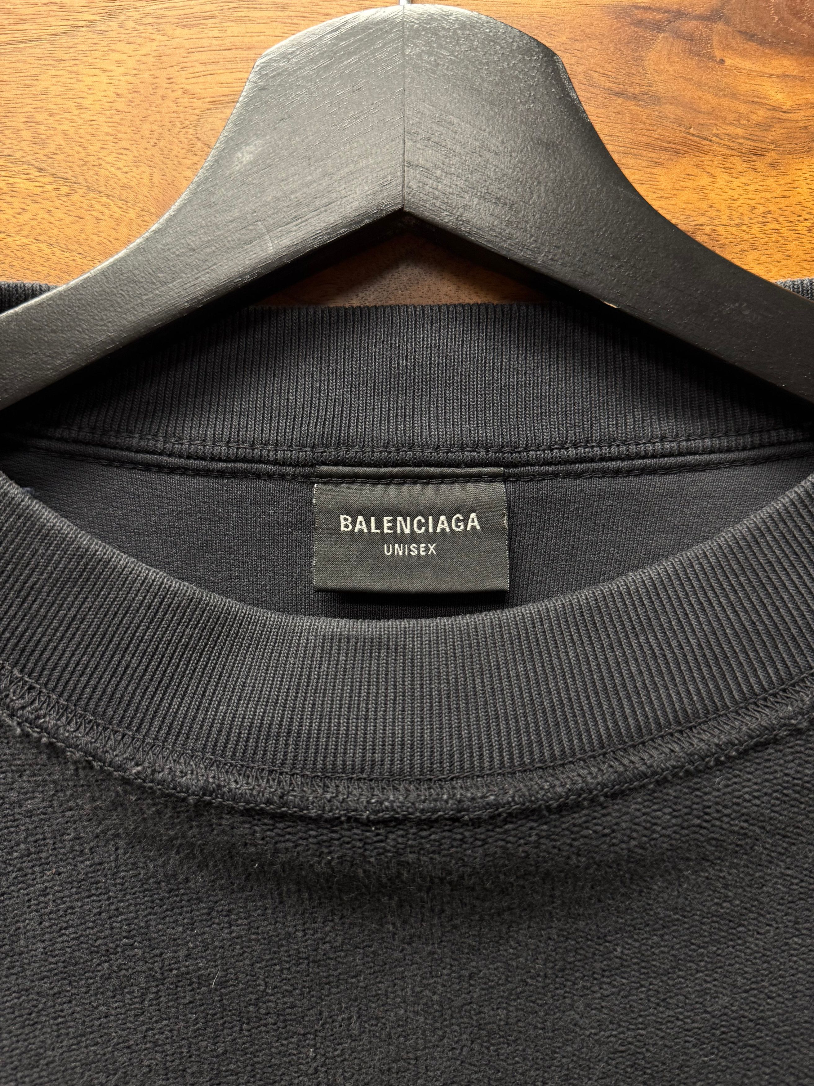 Balenciaga SS2025 Balenciaga ‘Metalhead’ Reverse Black Terry Cotton Sweatshirt Size US M / EU 48-50 / 2 - 3 Thumbnail