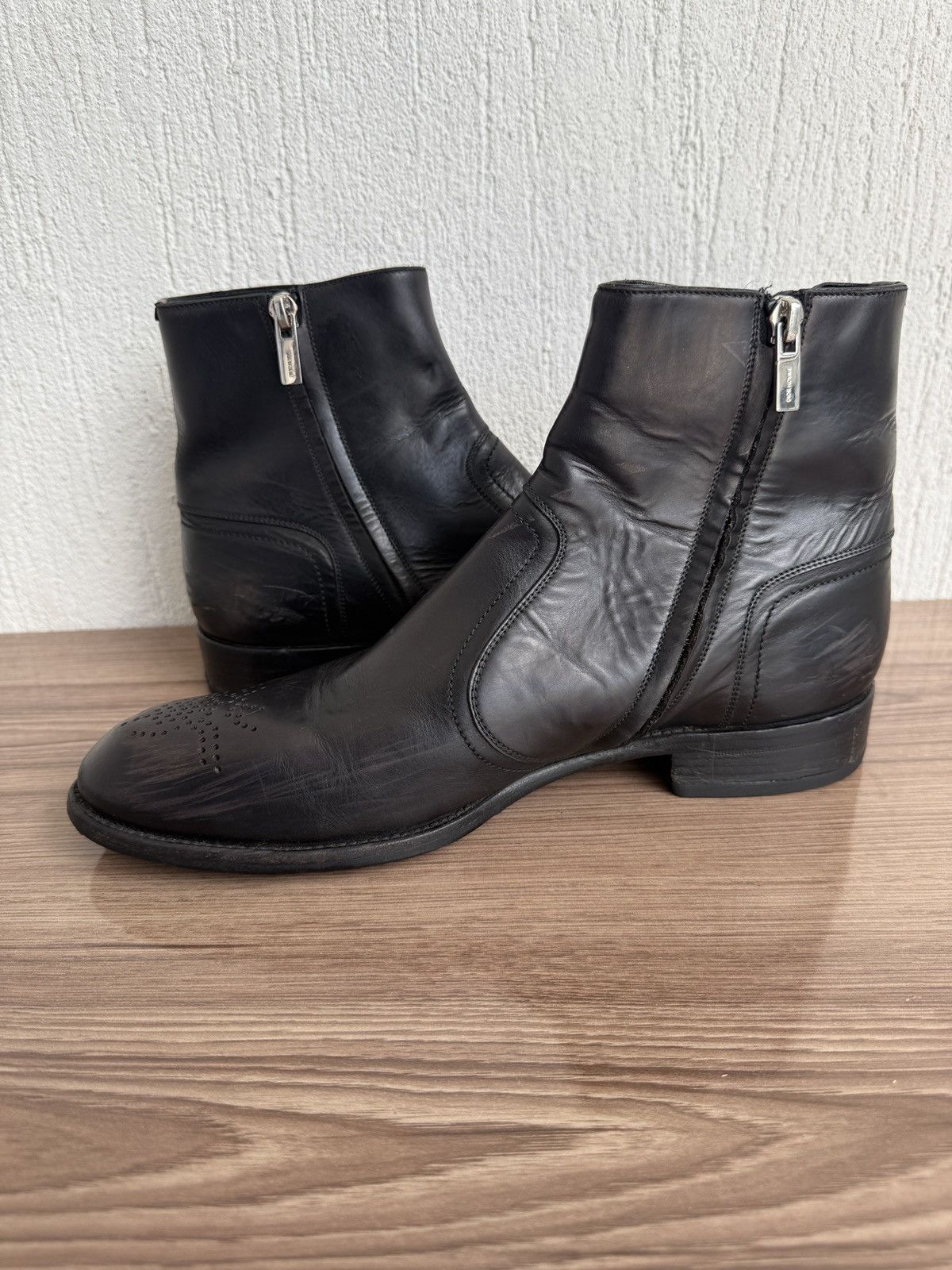 Dior Dior homme zipper ankle boots by kris van assche Size US 8.5 / EU 41-42 - 13 Thumbnail