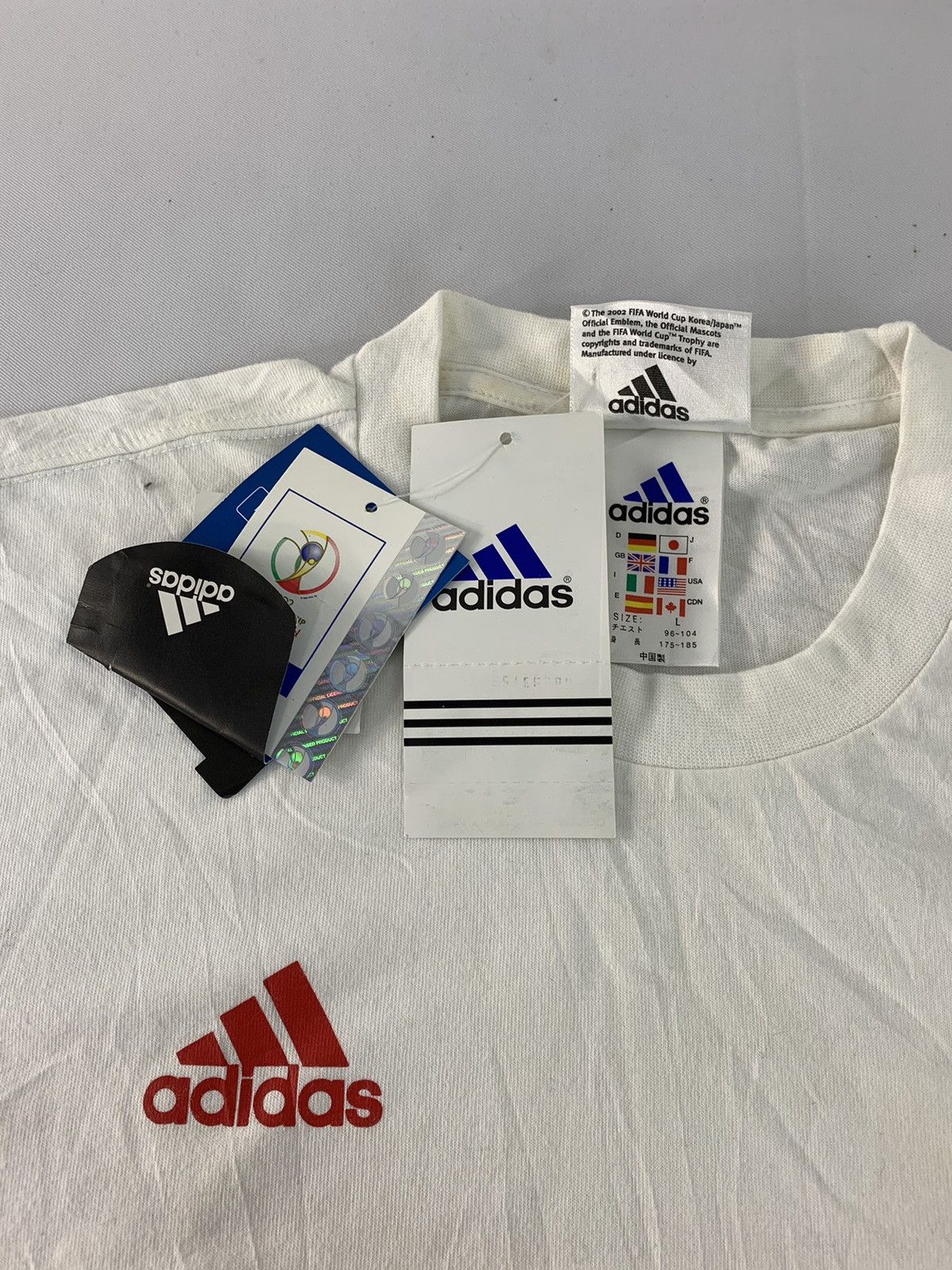 Adidas NWT! Adidas 2002 Fifa World Cup Korean Japan Promo Tee Size US L / EU 52-54 / 3 - 4 Thumbnail