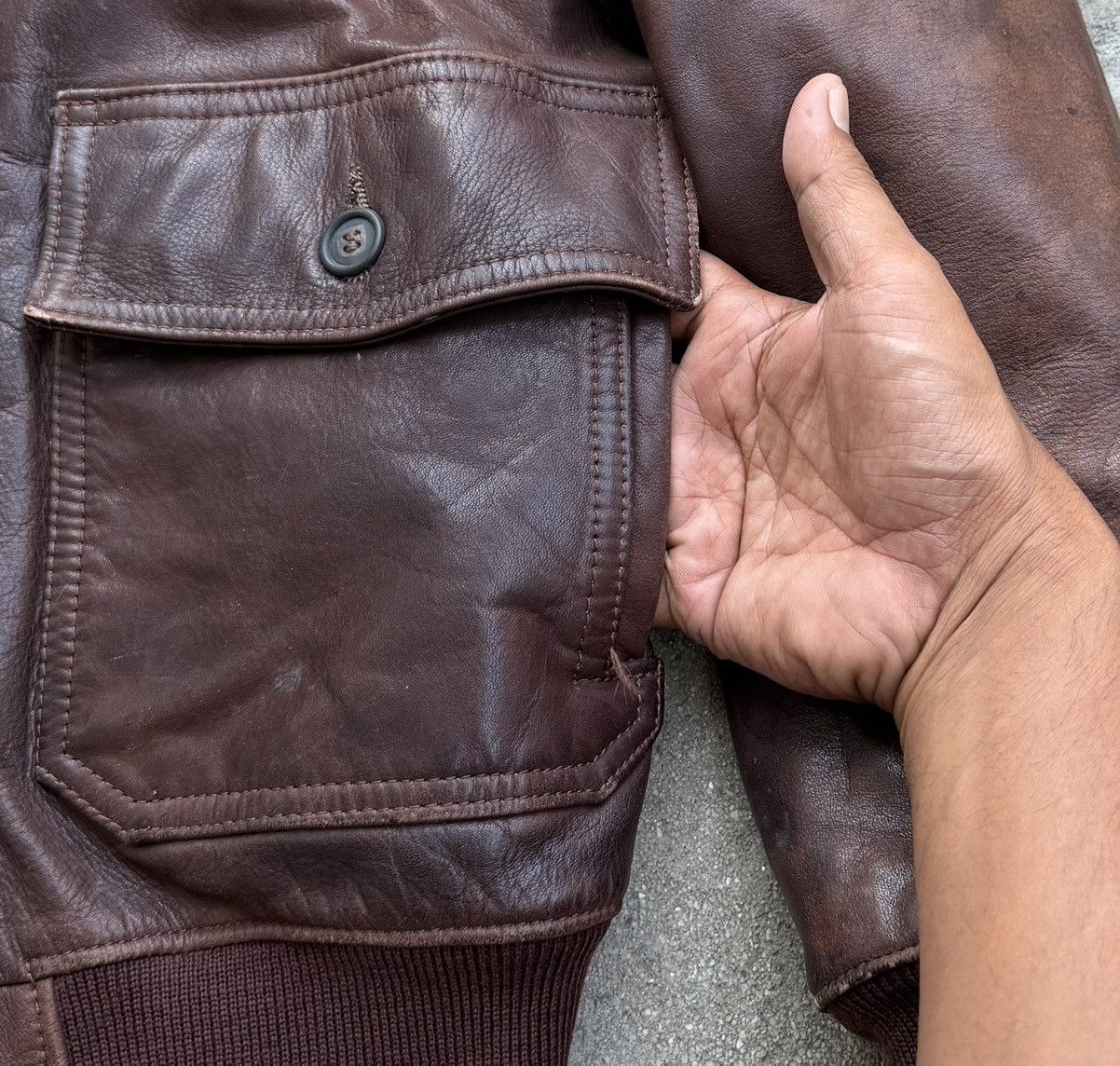 Golden Bear Vintage 70s Golden Bear Leather Flight Jacket Size US M / EU 48-50 / 2 - 4 Thumbnail