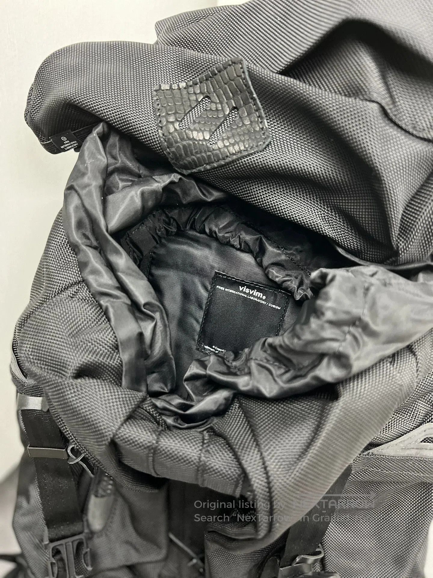 Visvim Black Backpack with Textured Accents. Size ONE SIZE - 4 Thumbnail