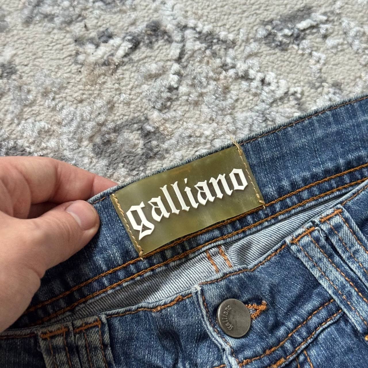 John Galliano RARE John Galliano Vintage Denim Jeans Rhinestone Logo Size 30" / US 8 / IT 44 - 7 Thumbnail