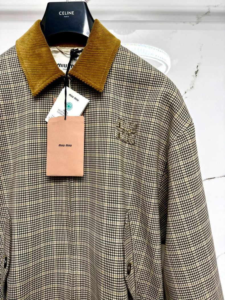 Miu Miu miumiu size 38 25 SS corduroy houndstooth jacket 2504-Next Size US M / EU 48-50 / 2 - 2 Thumbnail