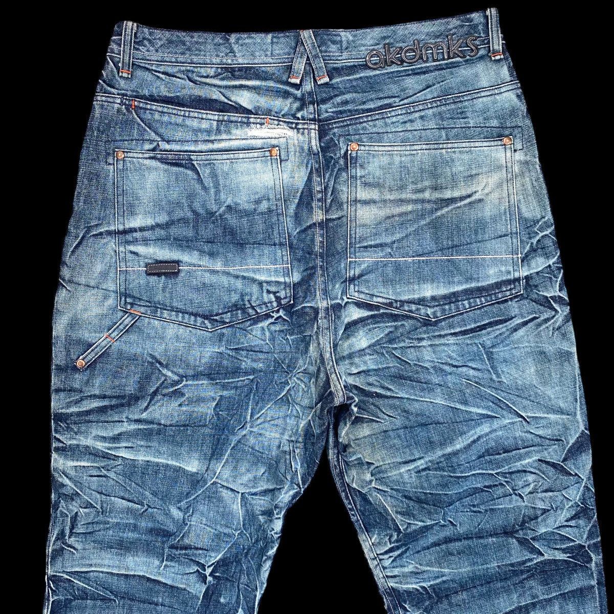 JNCO × Vintage Super Baggy Akademiks Long Denim Acid Wash Carpenter Jeans Size US 36 / EU 52 - 13 Thumbnail