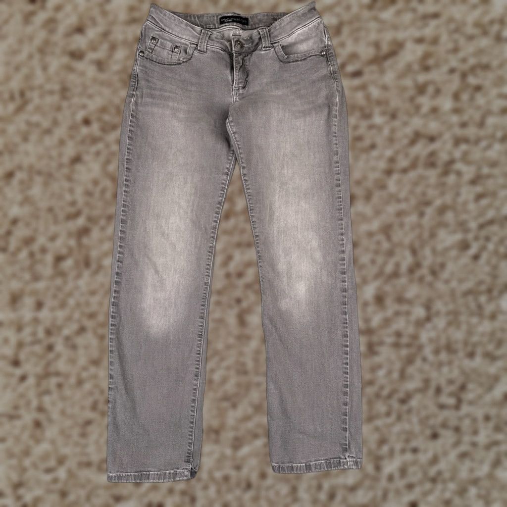 Lee Lee Modern Series Women's Jeans 29 Gray Denim Straight Leg Low Rise 29x29 Size 29" - 1 Thumbnail