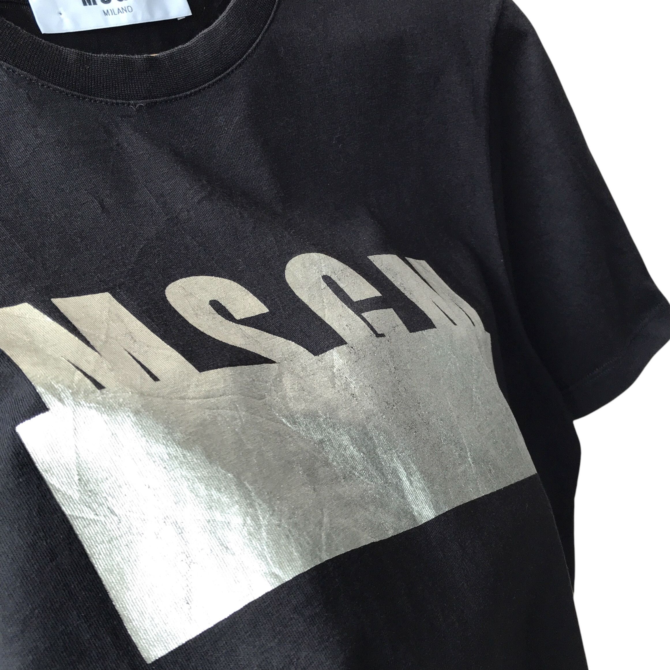 MSGM MSGM Milano Made In Italy Designer Chrome Logo Tee Size US S / EU 44-46 / 1 - 4 Thumbnail