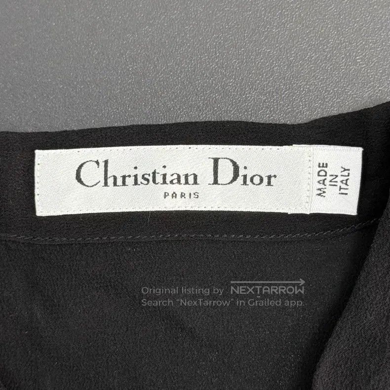 Dior Dior Black bee logo streamer mulberry silk sleeveless shir Size XS / US 0-2 / IT 36-38 - 5 Thumbnail