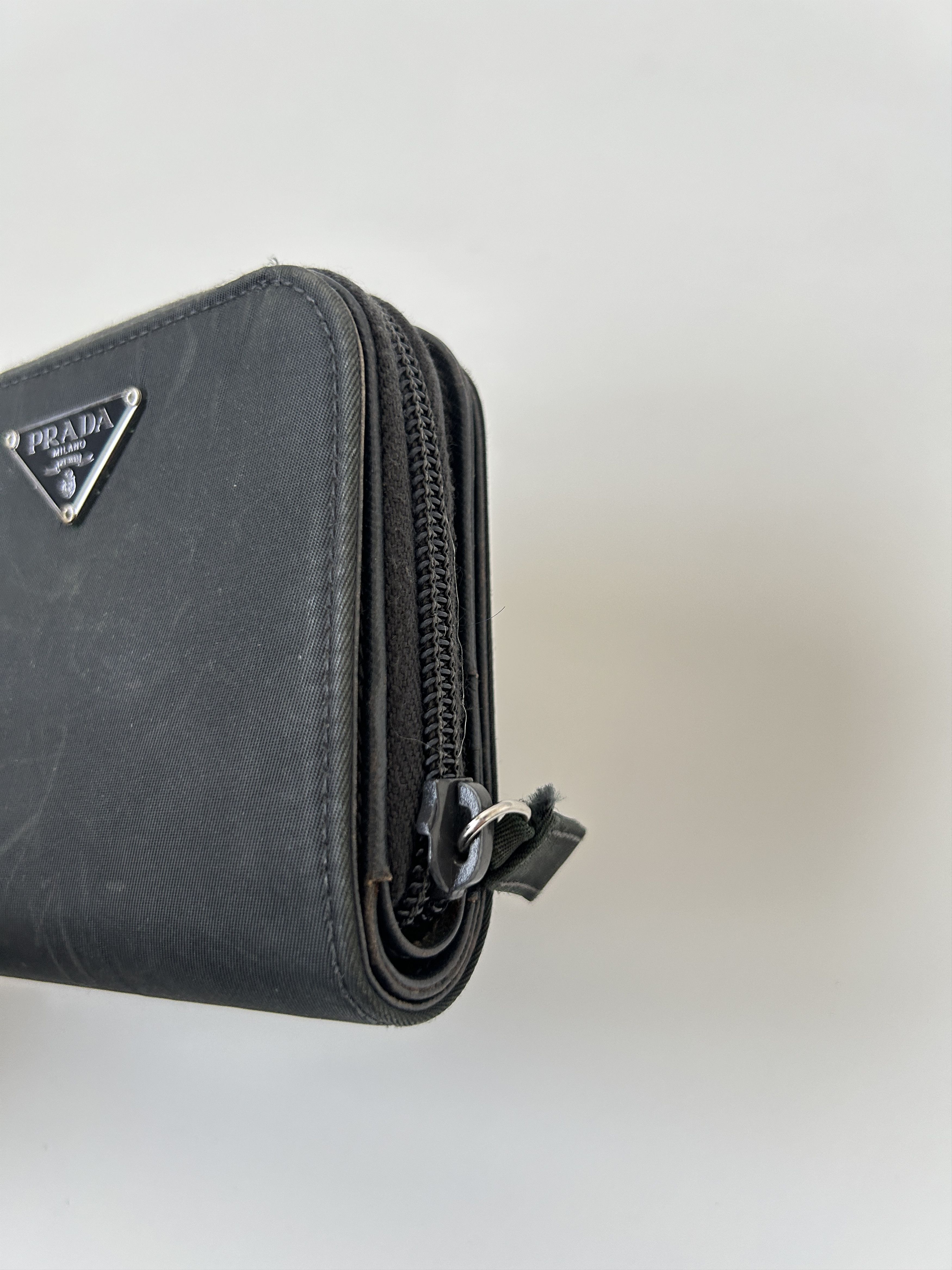 Prada Prada nylon saffiano leather triangle logo zip wallet Size ONE SIZE - 3 Thumbnail